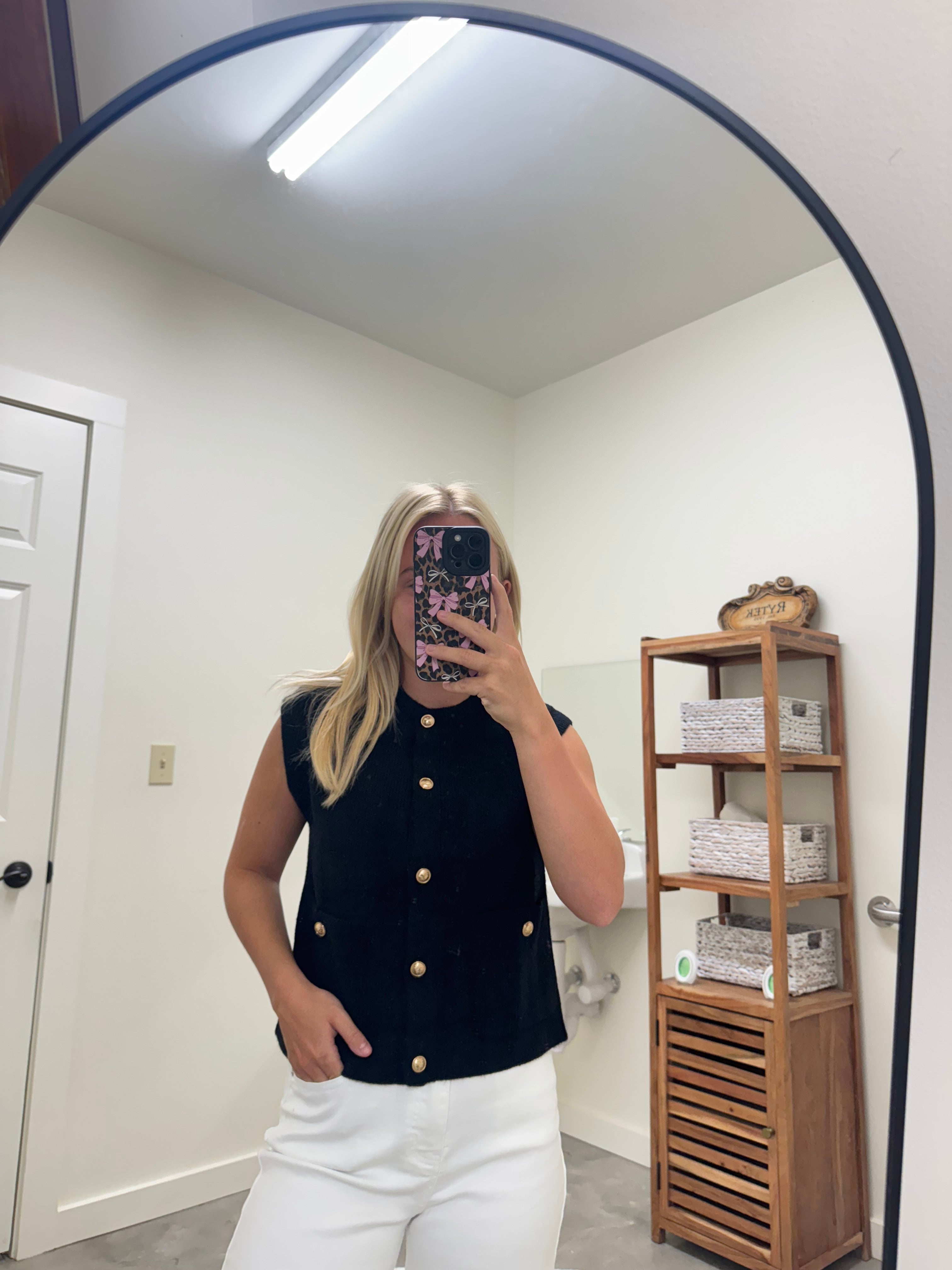 Deep Black Knitted Vest