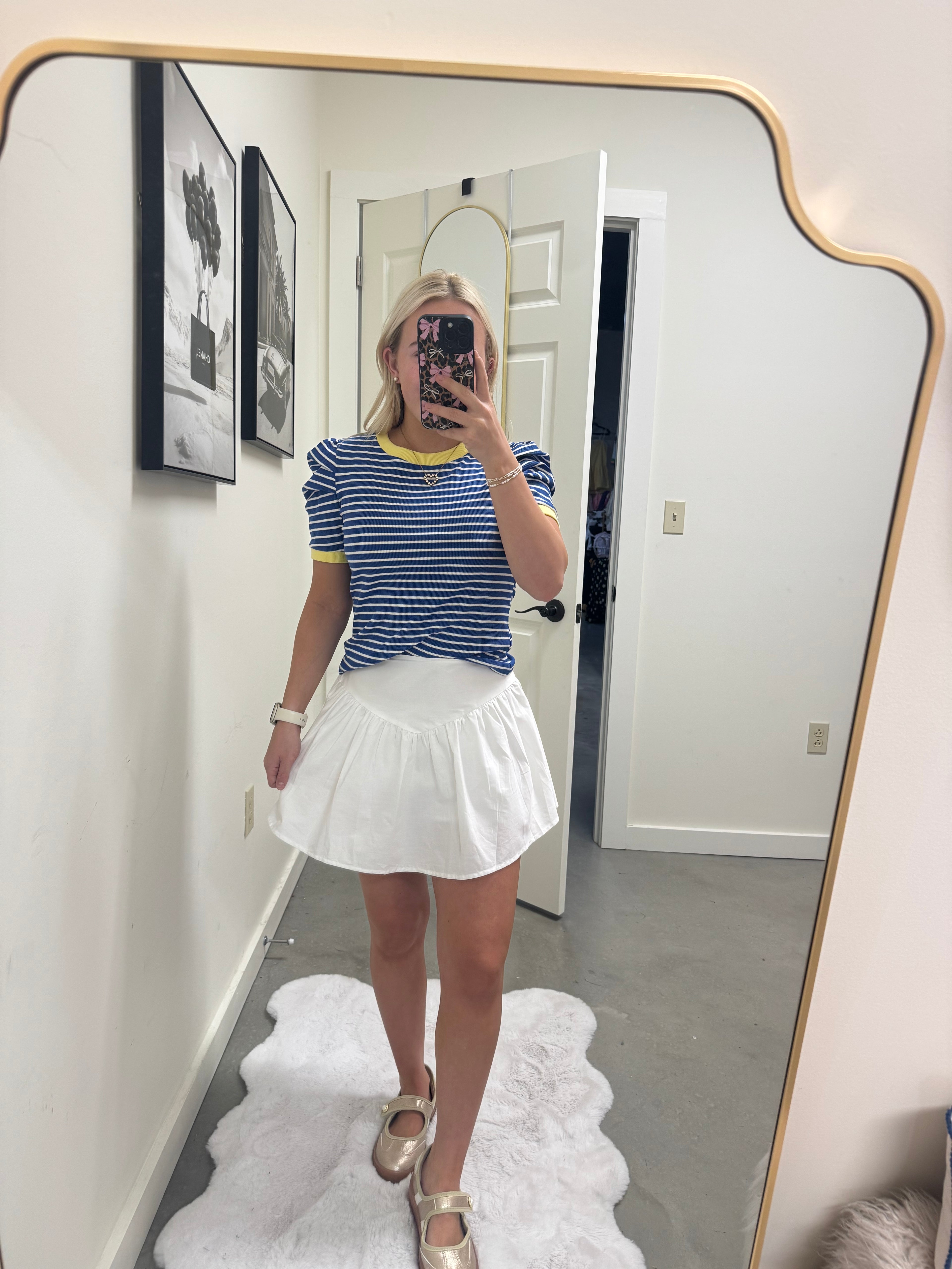 Neon Stripe Ribbed Top