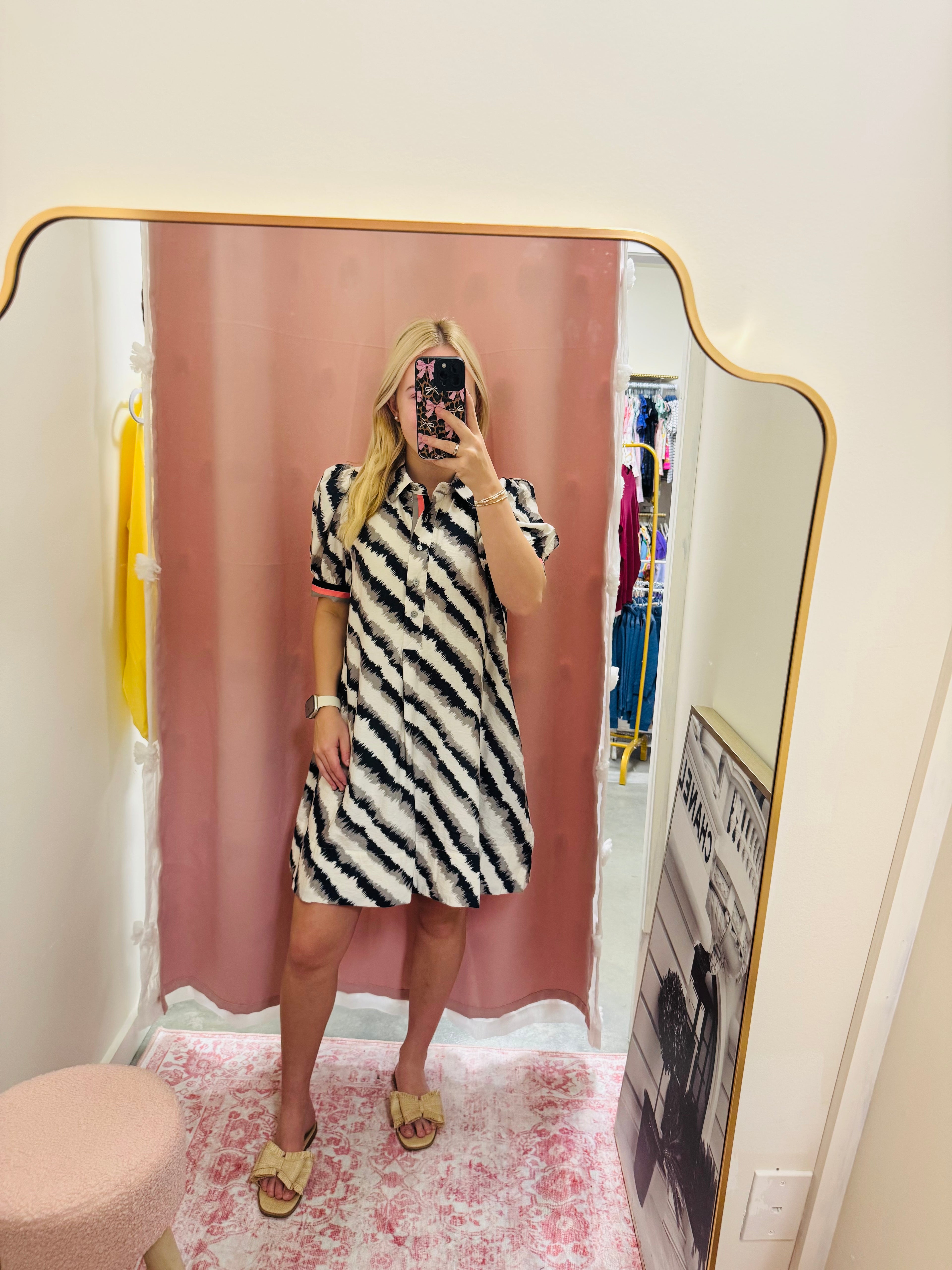 Black And White Flowy Dress