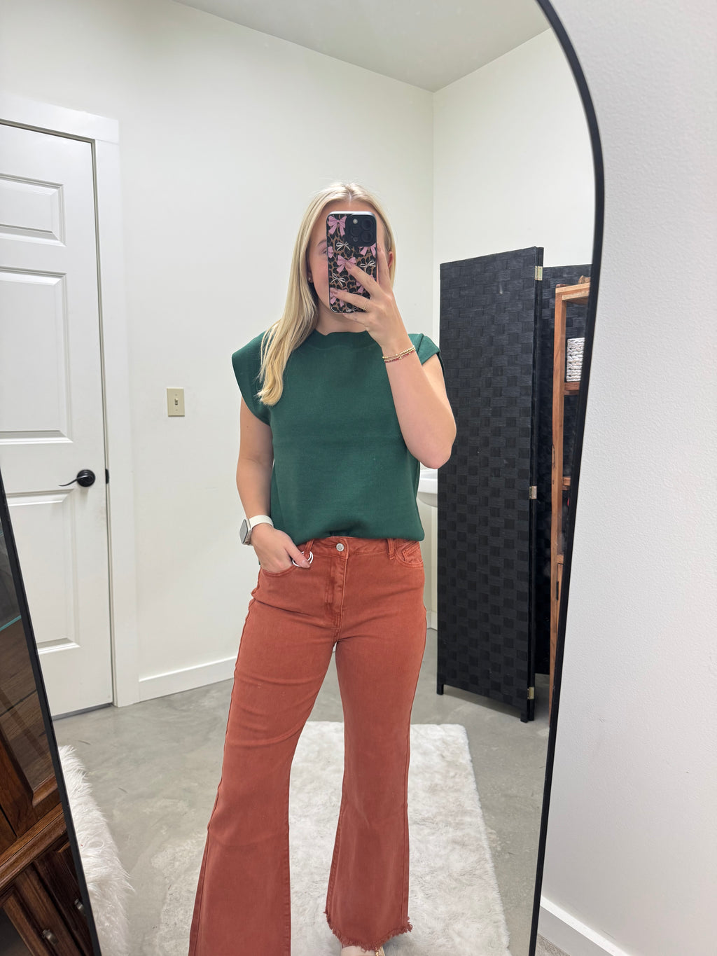 Dark Green Soft Knit Sweater