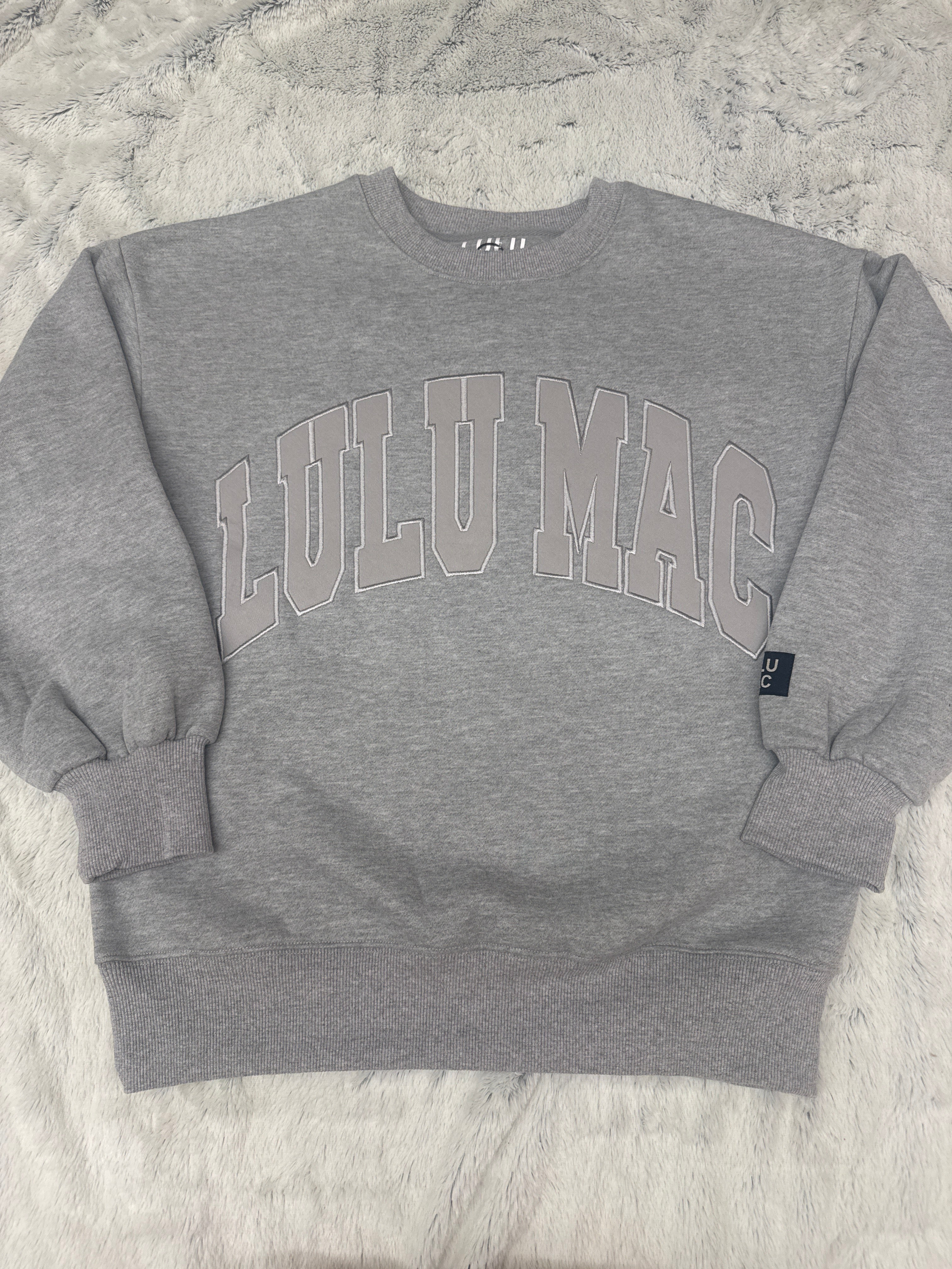Light Grey Patched Sweatshirt