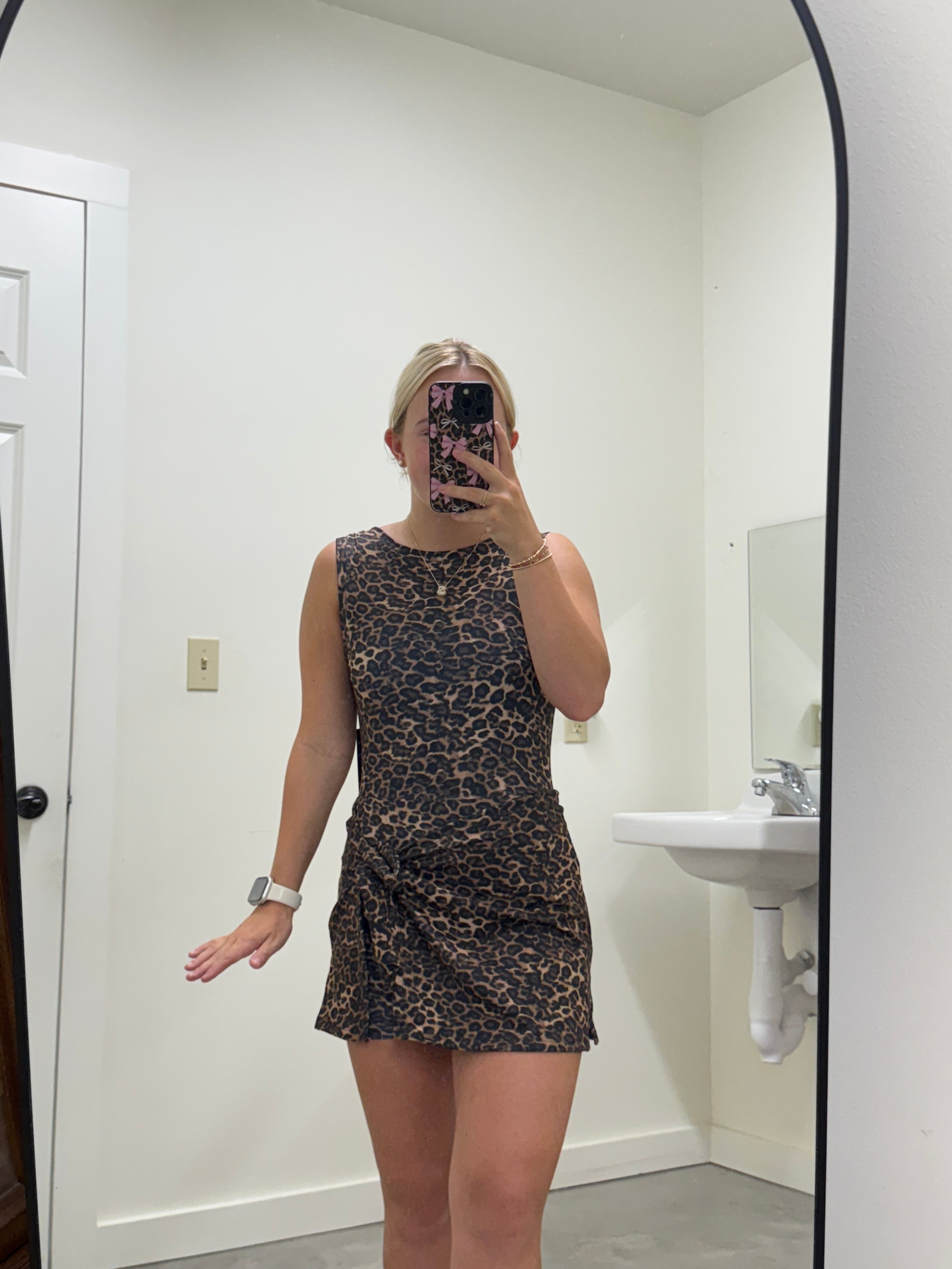 Cheetah Athletic Wrap Dress