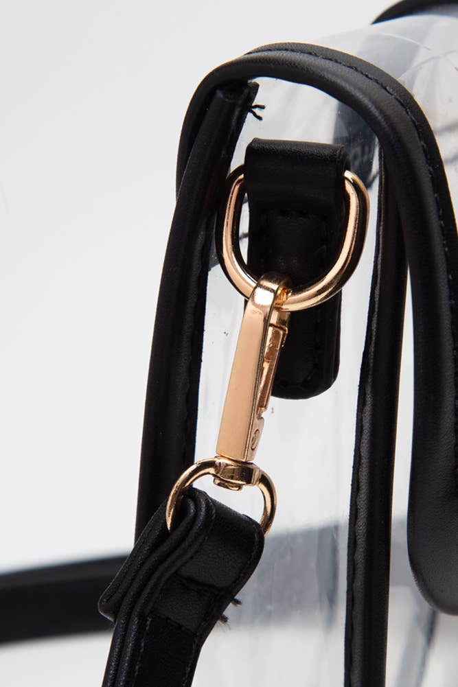 Clear Cross Body Black