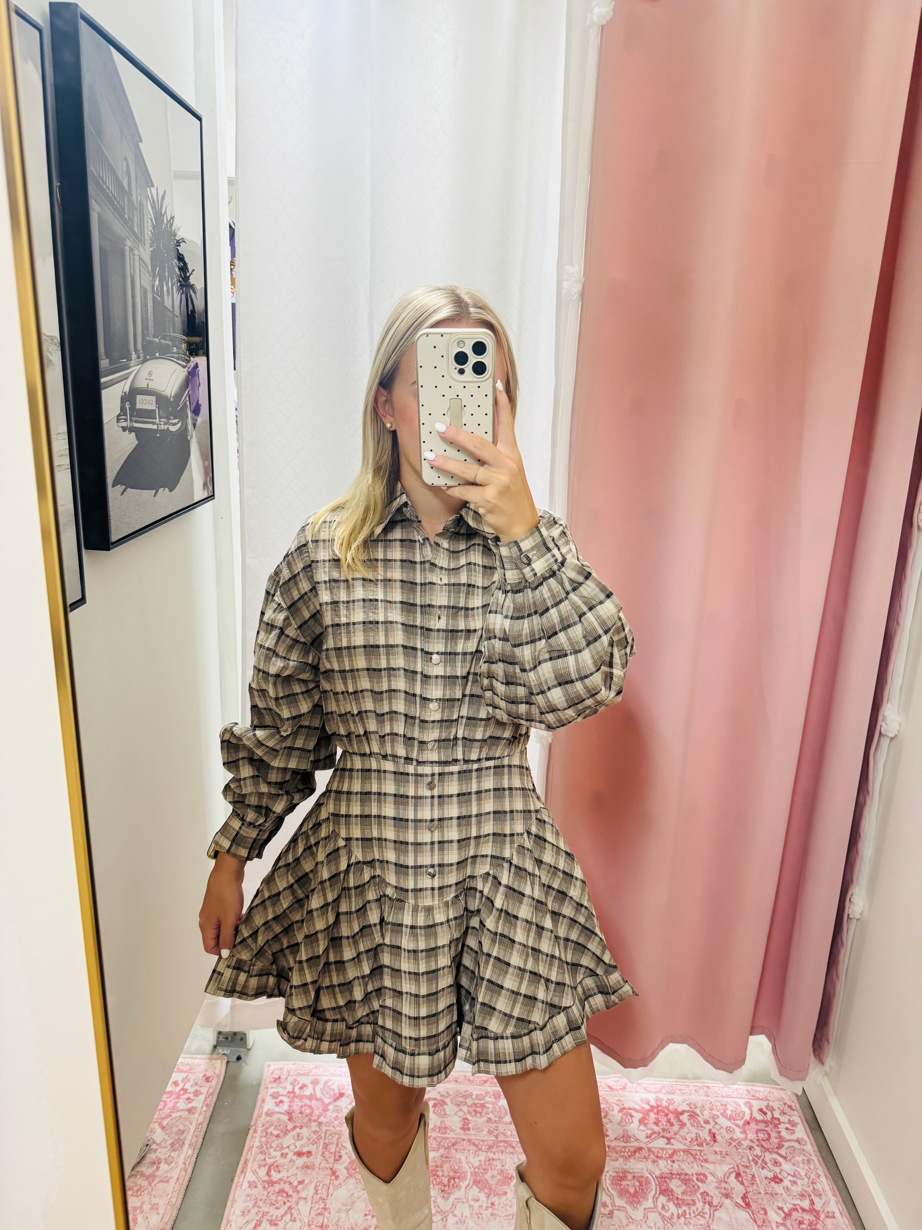 Long Sleeve Mocha Dress