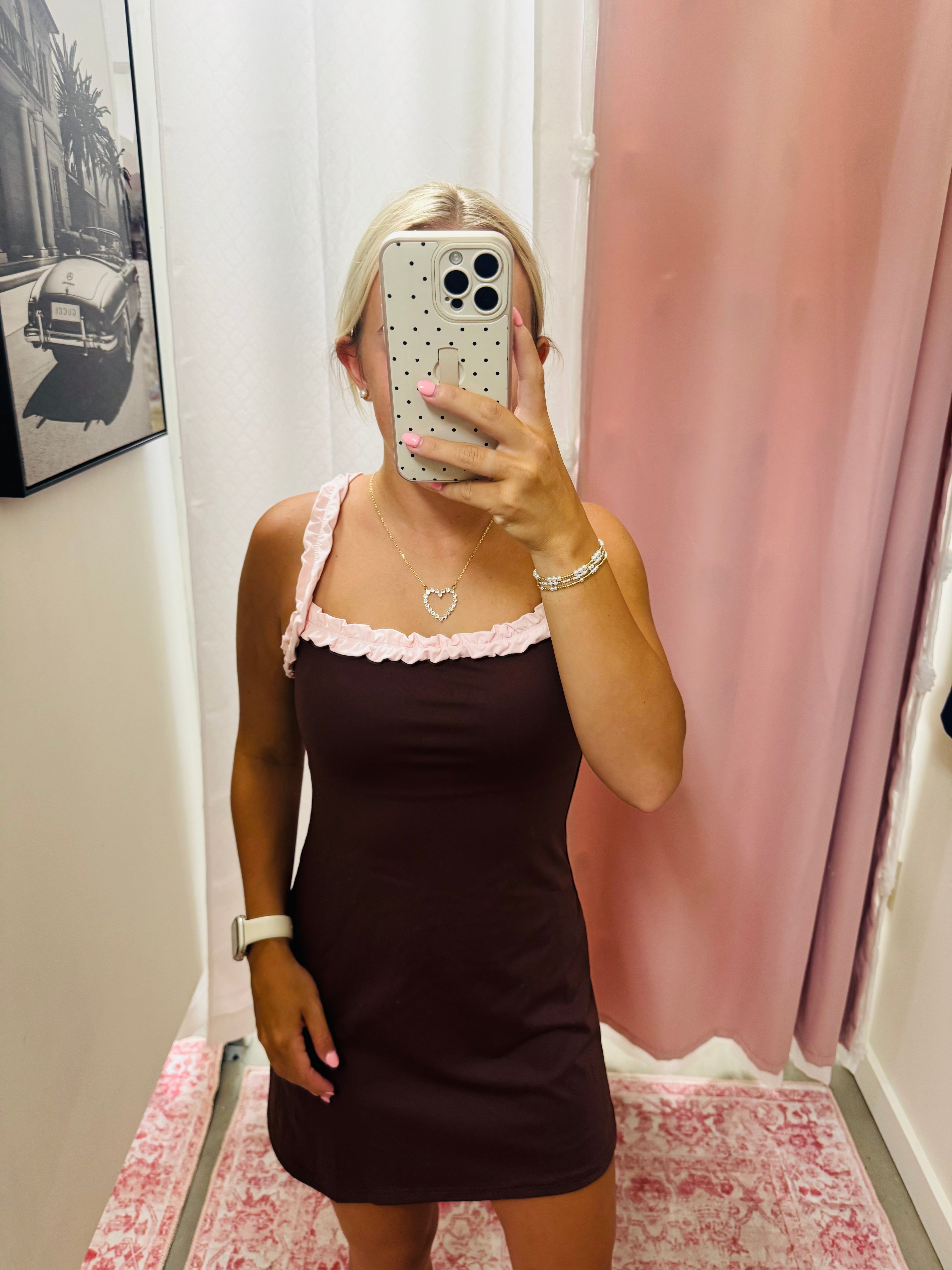 Pink and Brown Athletic Dress
