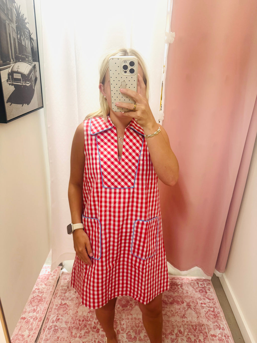 Red Gingham Picnic Dress