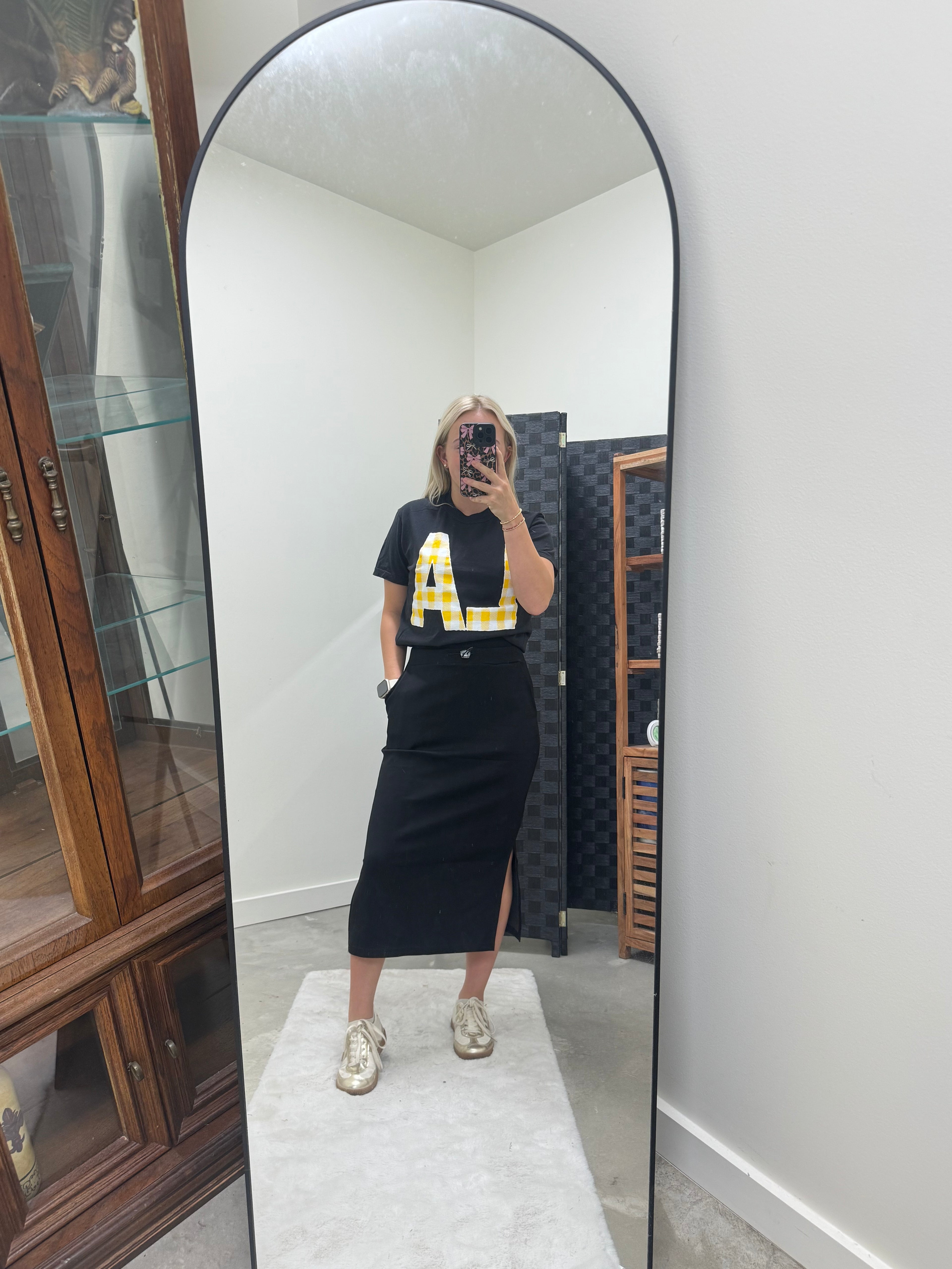 Soft-stream Midi Skirt