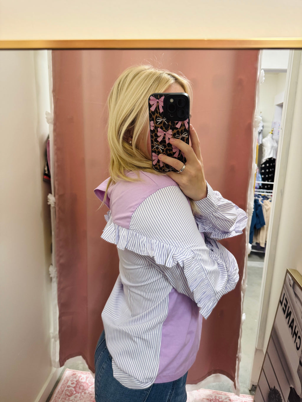 Stripe Poplin Long Sleeve