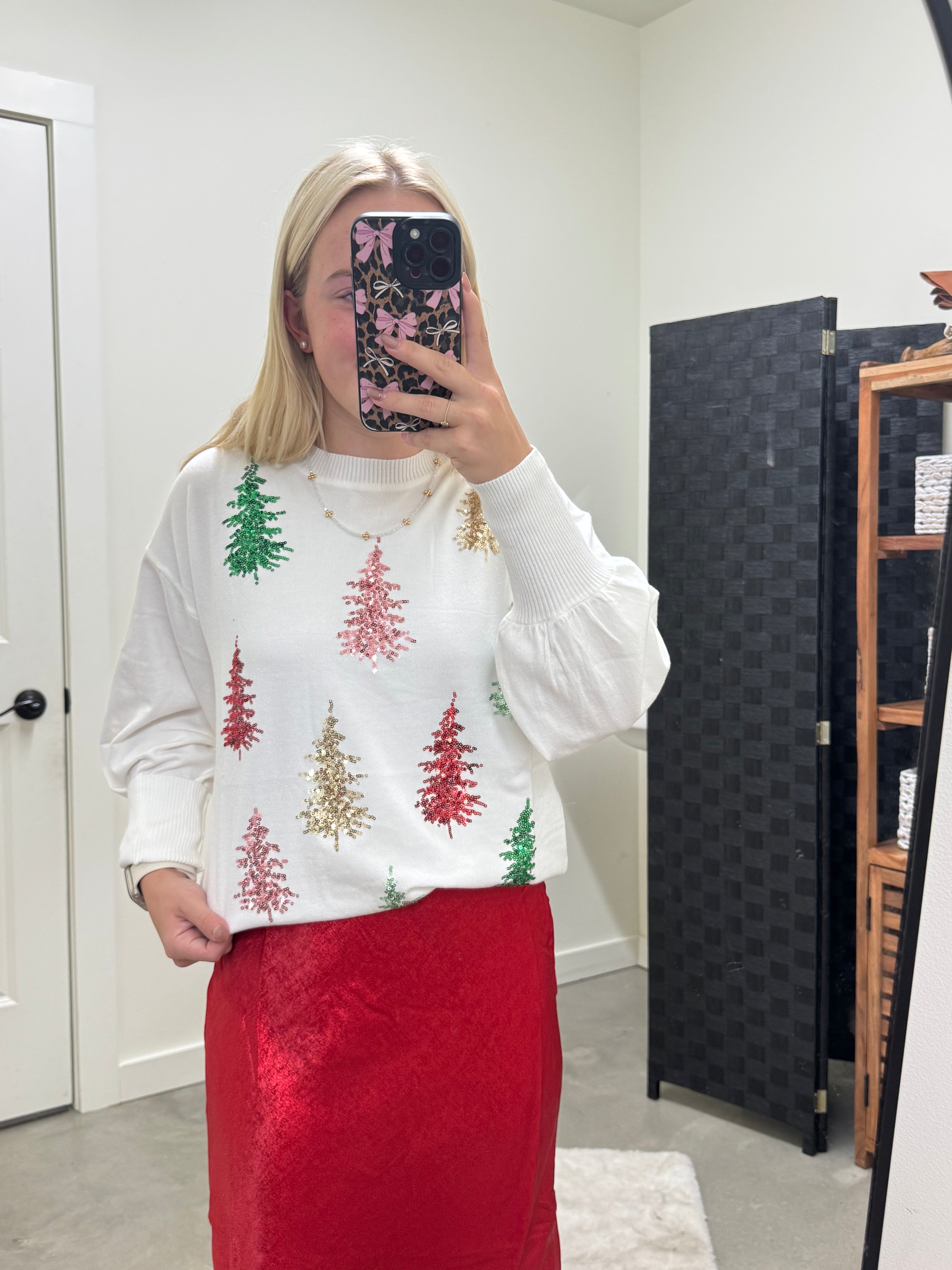 Multi Color Christmas Tree Sweater