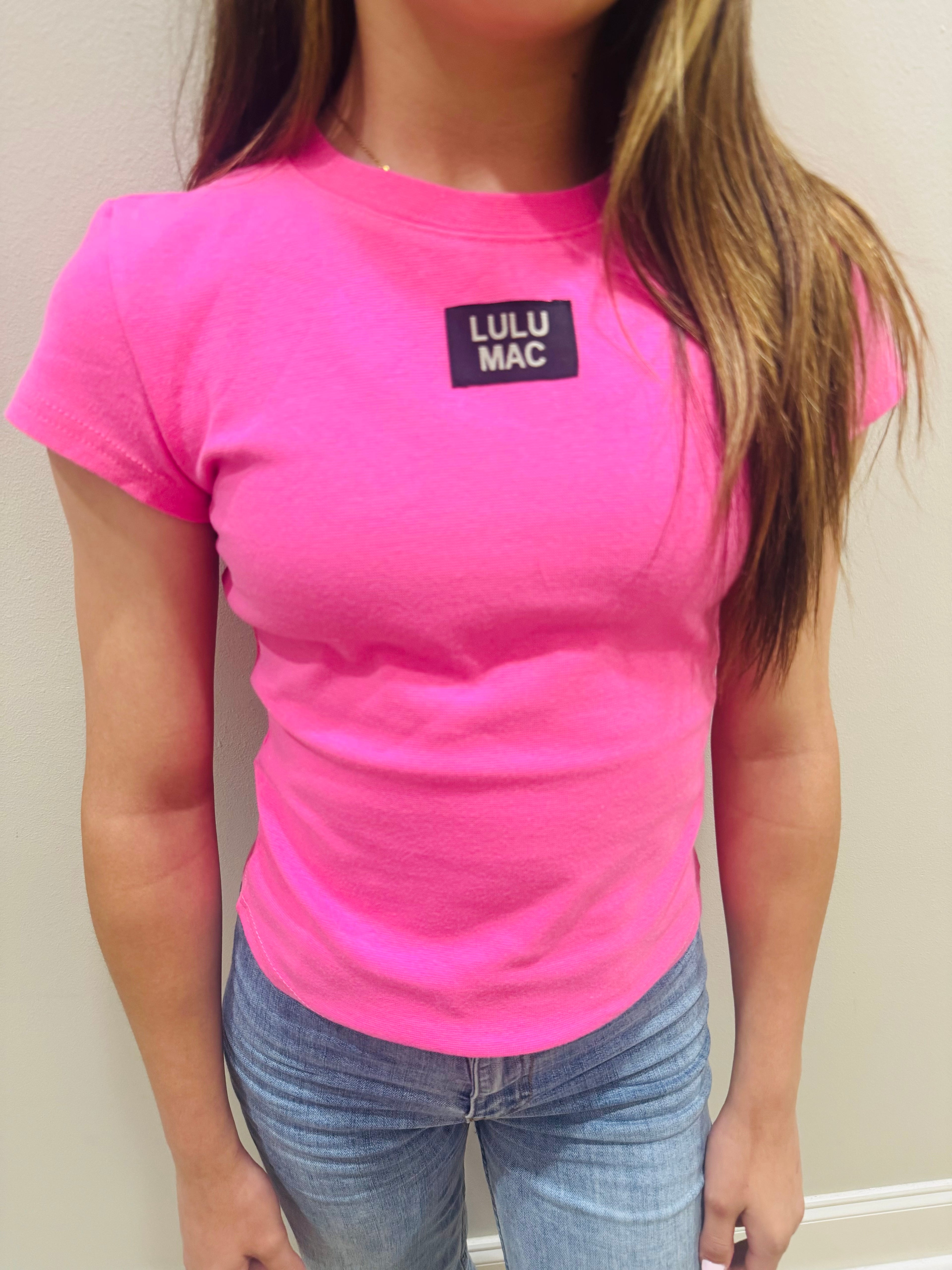 Pink Youth Lulu Mac Baby Tee