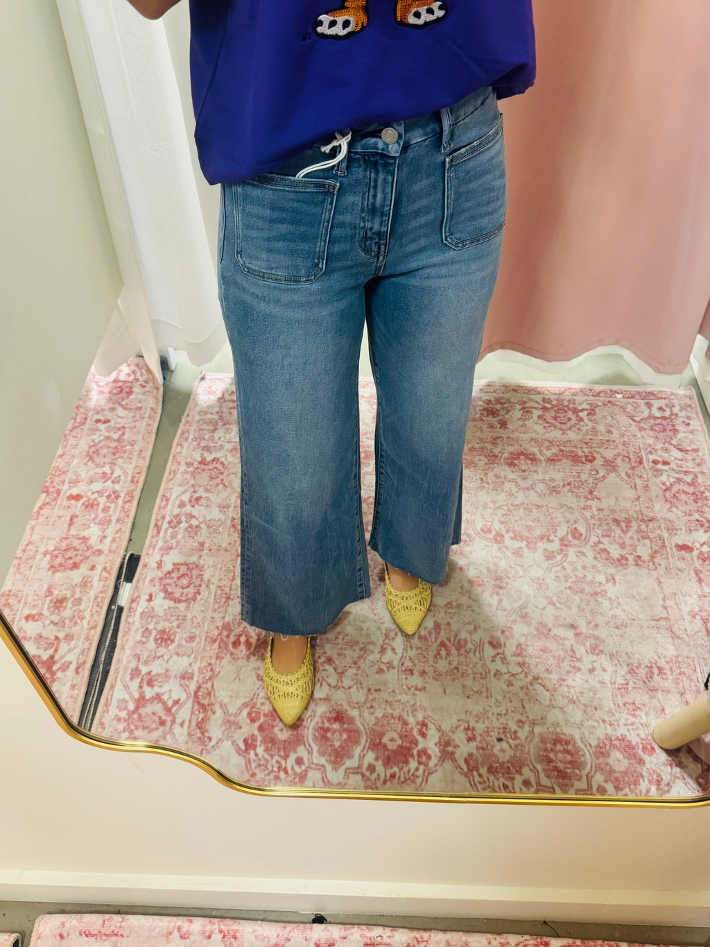 Front Pocket Wide Leg Jeans