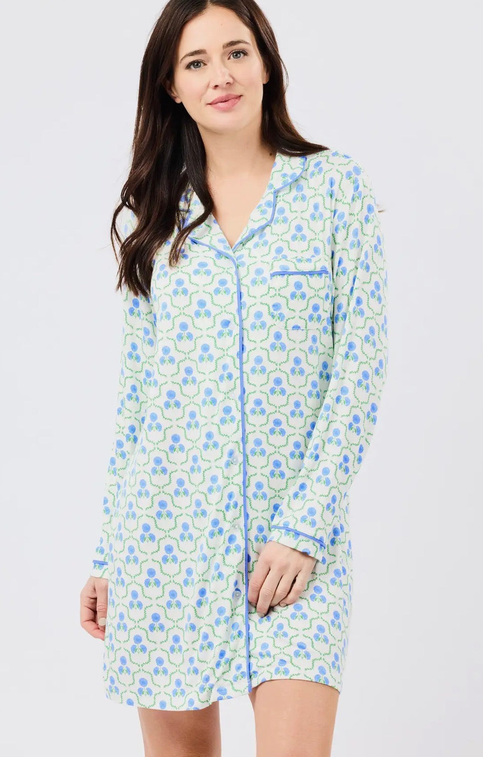 Mary Square NightShirt Sweet Blue