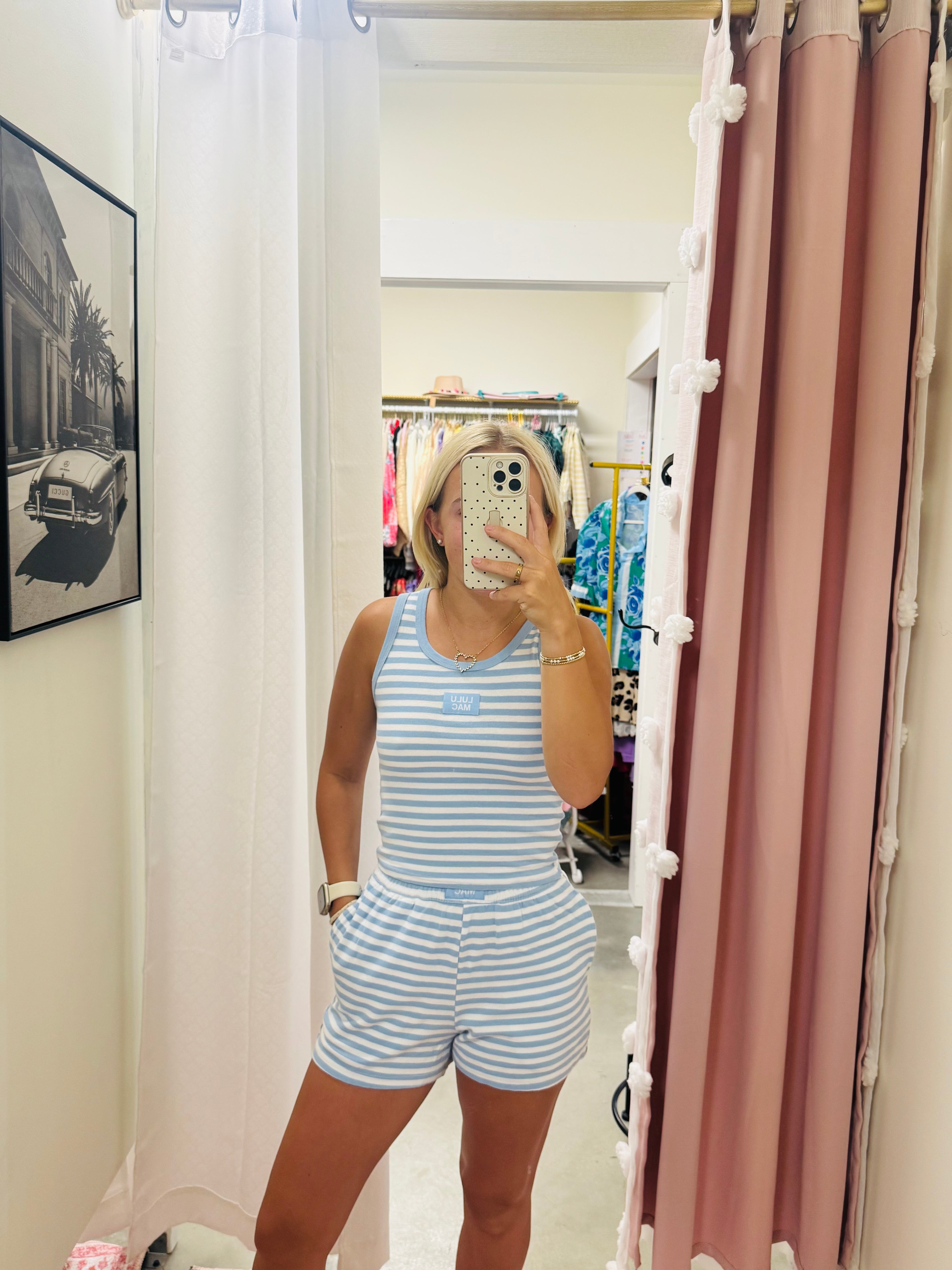 Baby Blue Striped Tank