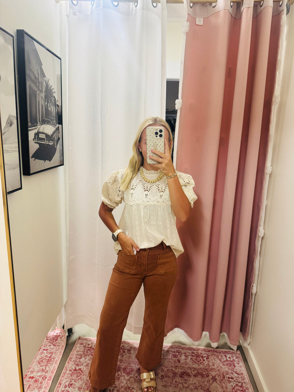 Off White Lace Blouse