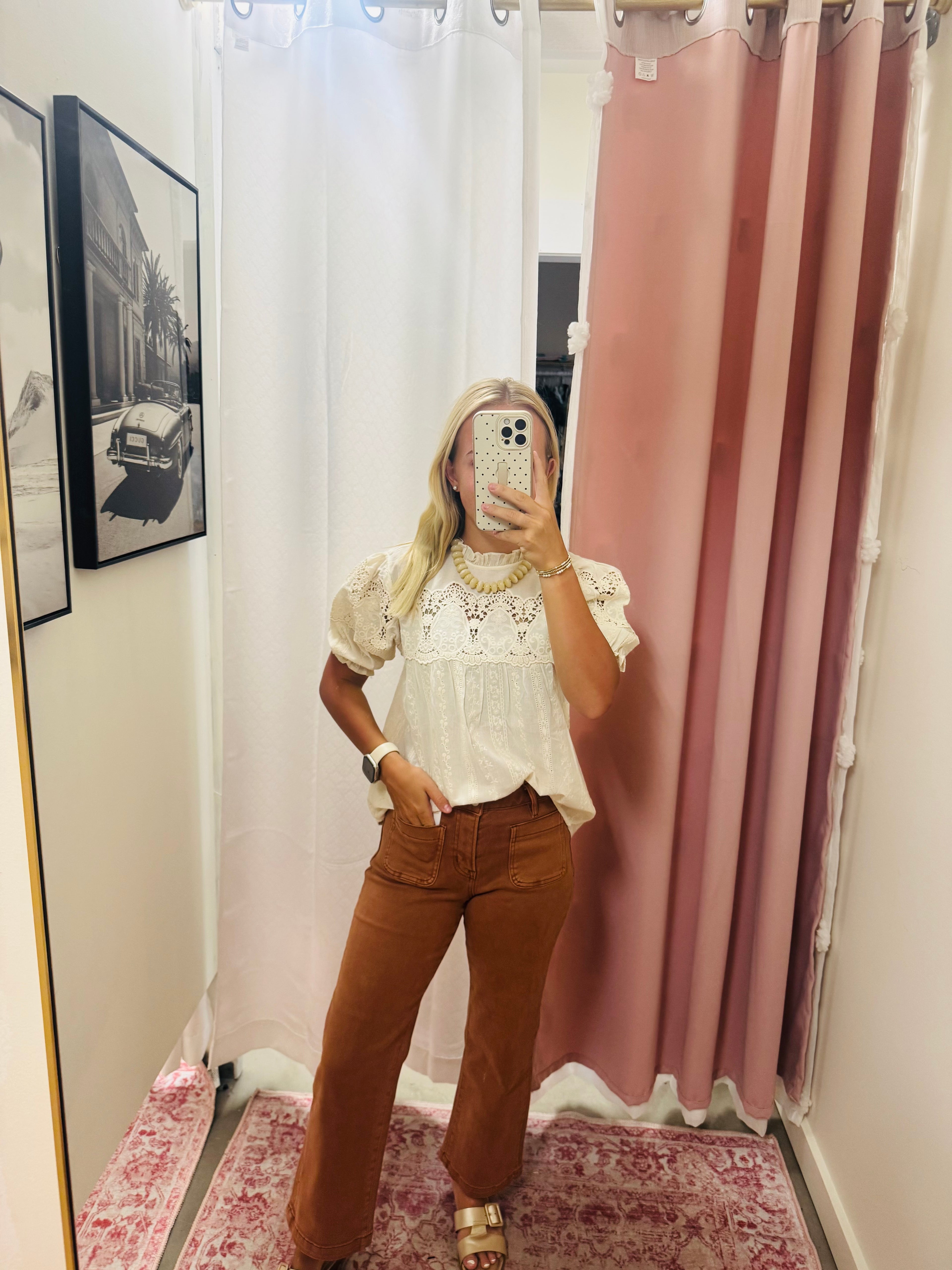 Off White Lace Blouse
