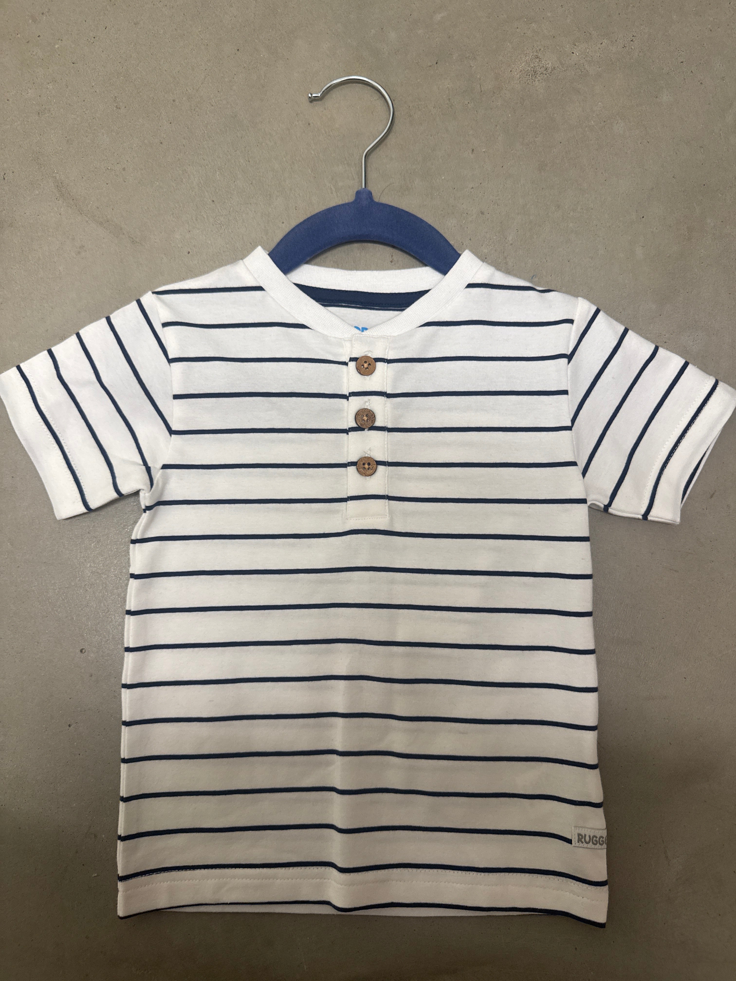 Boys Navy Stripe Shirt