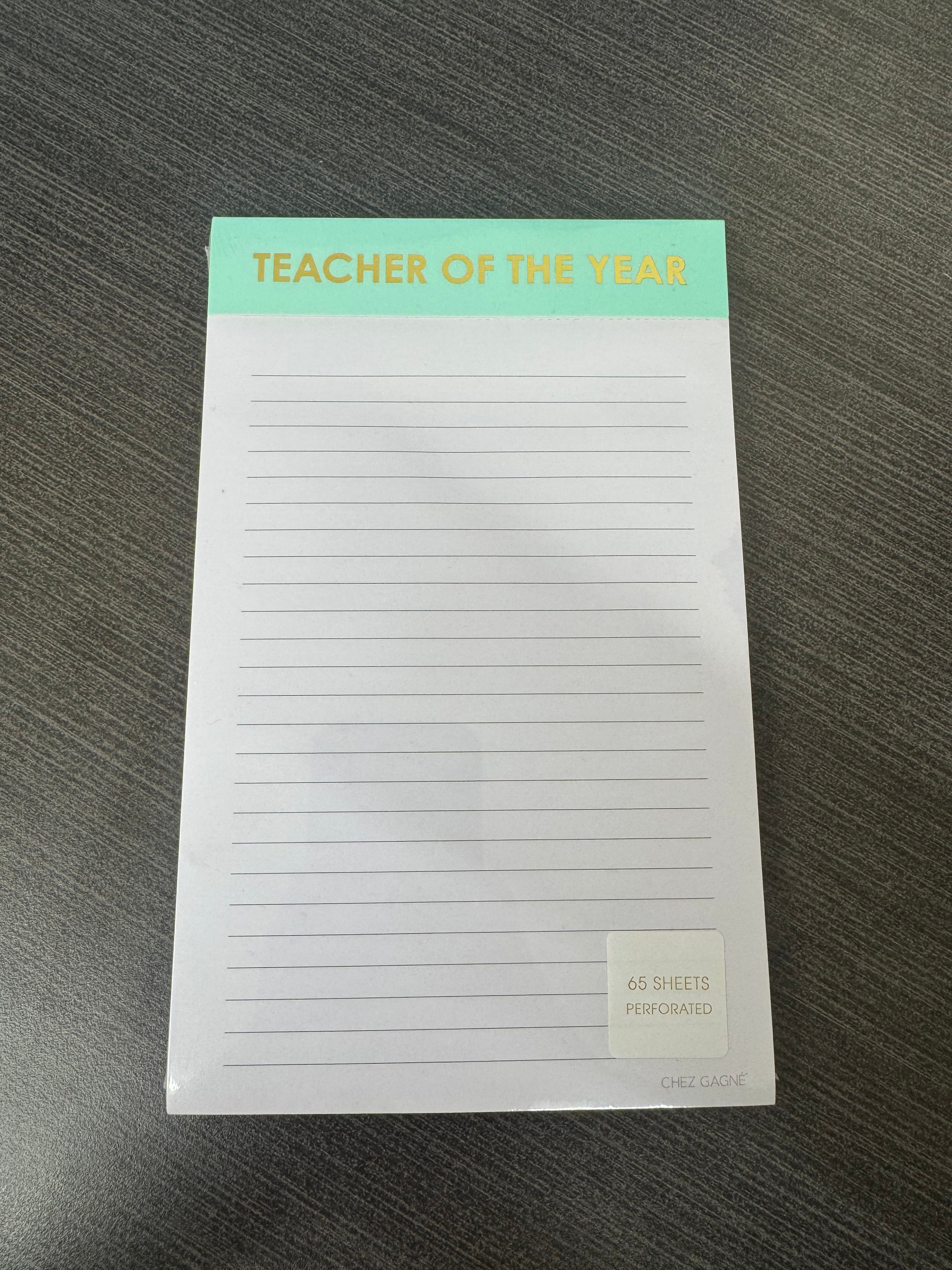 Teacher of the Year Notepad