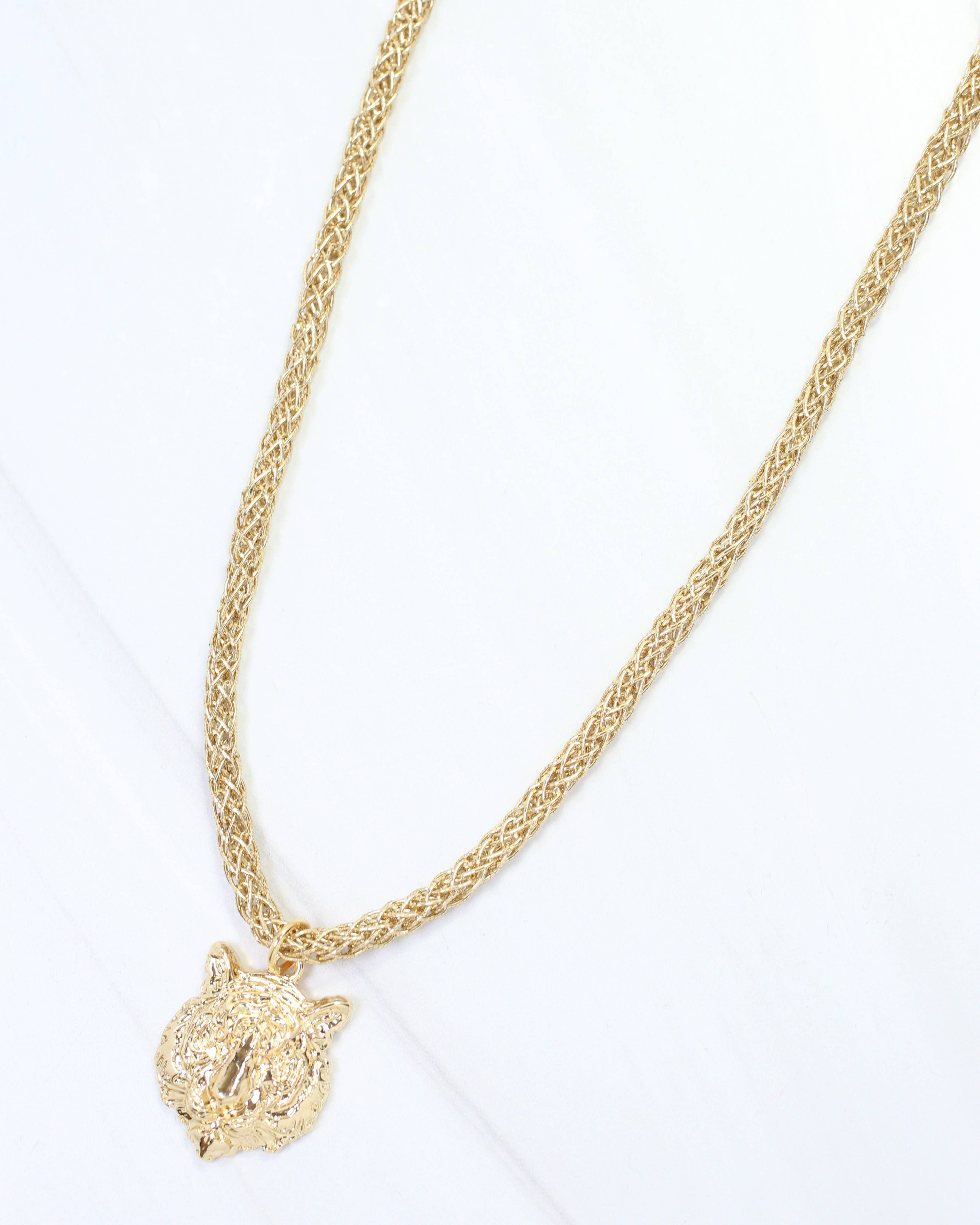 Cord Necklace Tiger Gold