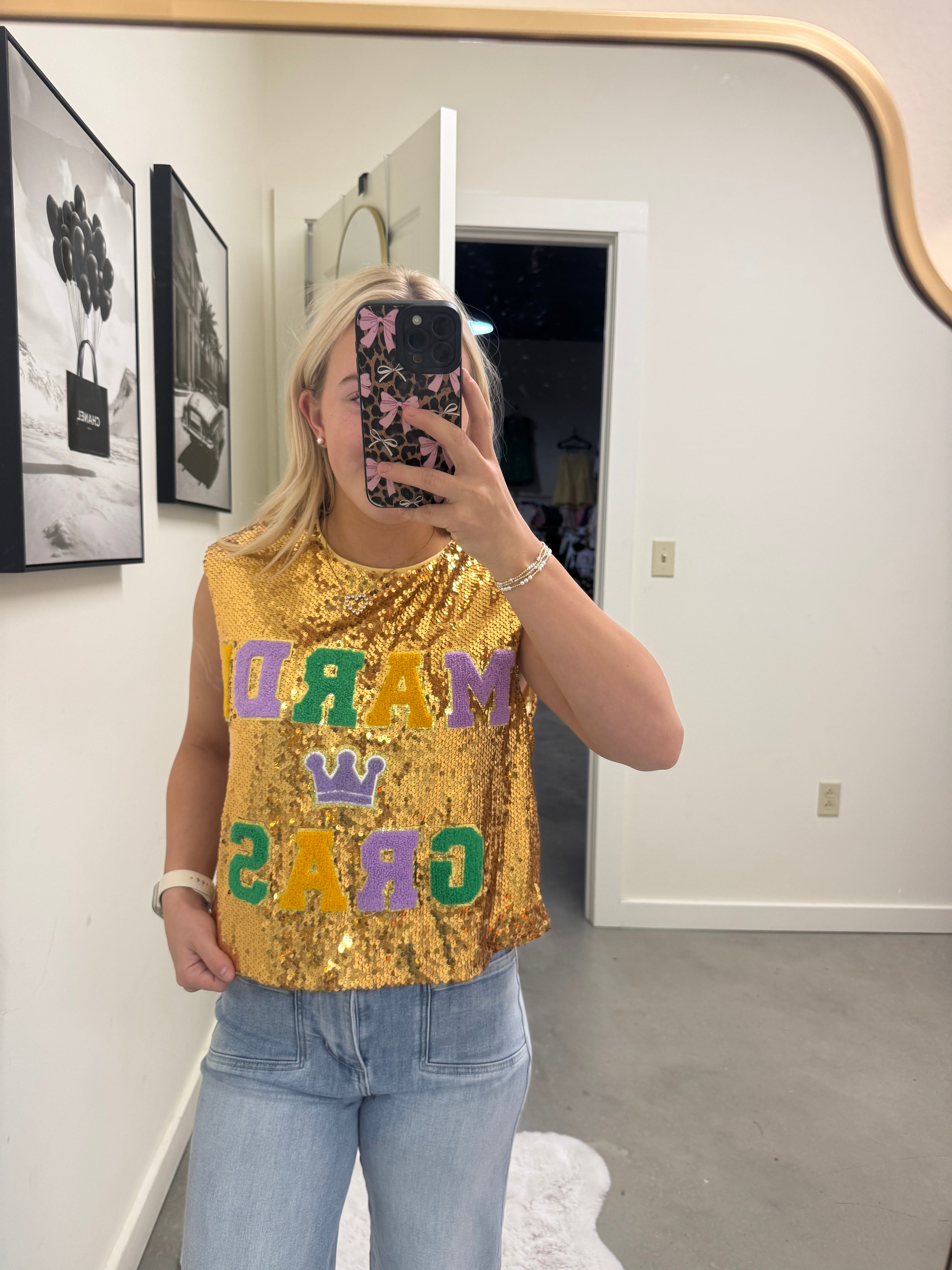 Sequins Mardi Gras Top