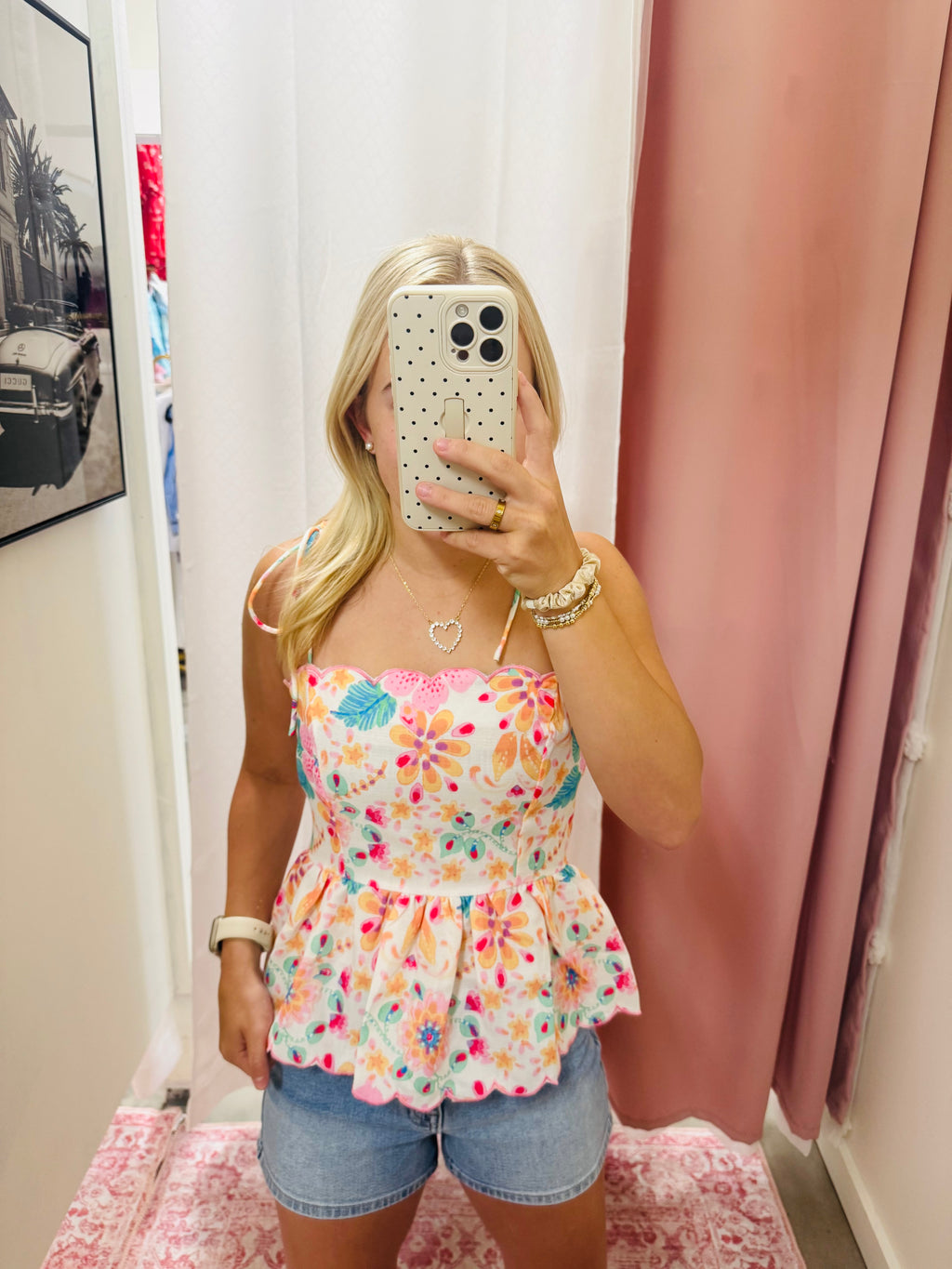 Woven Peplum Top