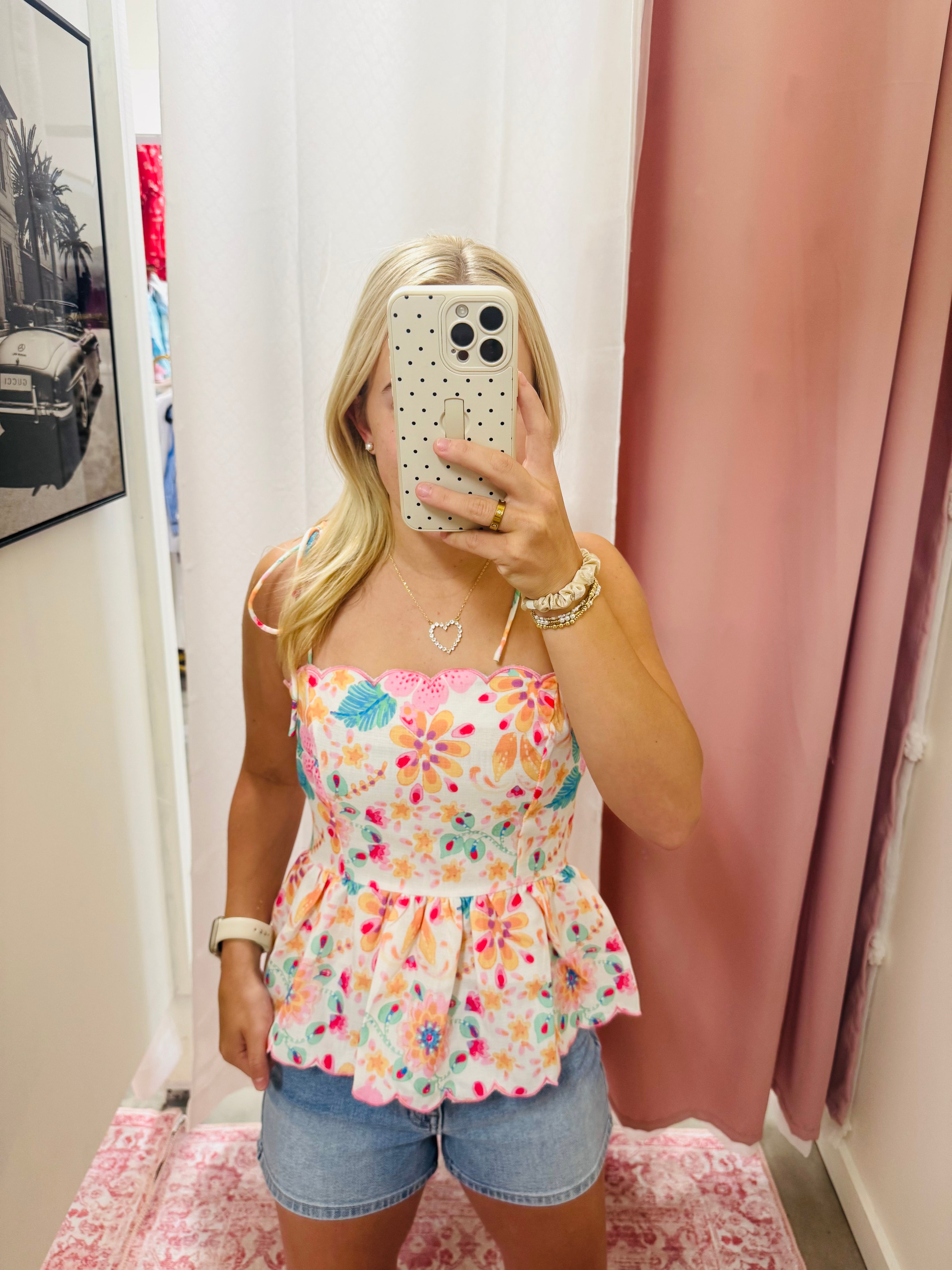 Woven Peplum Top