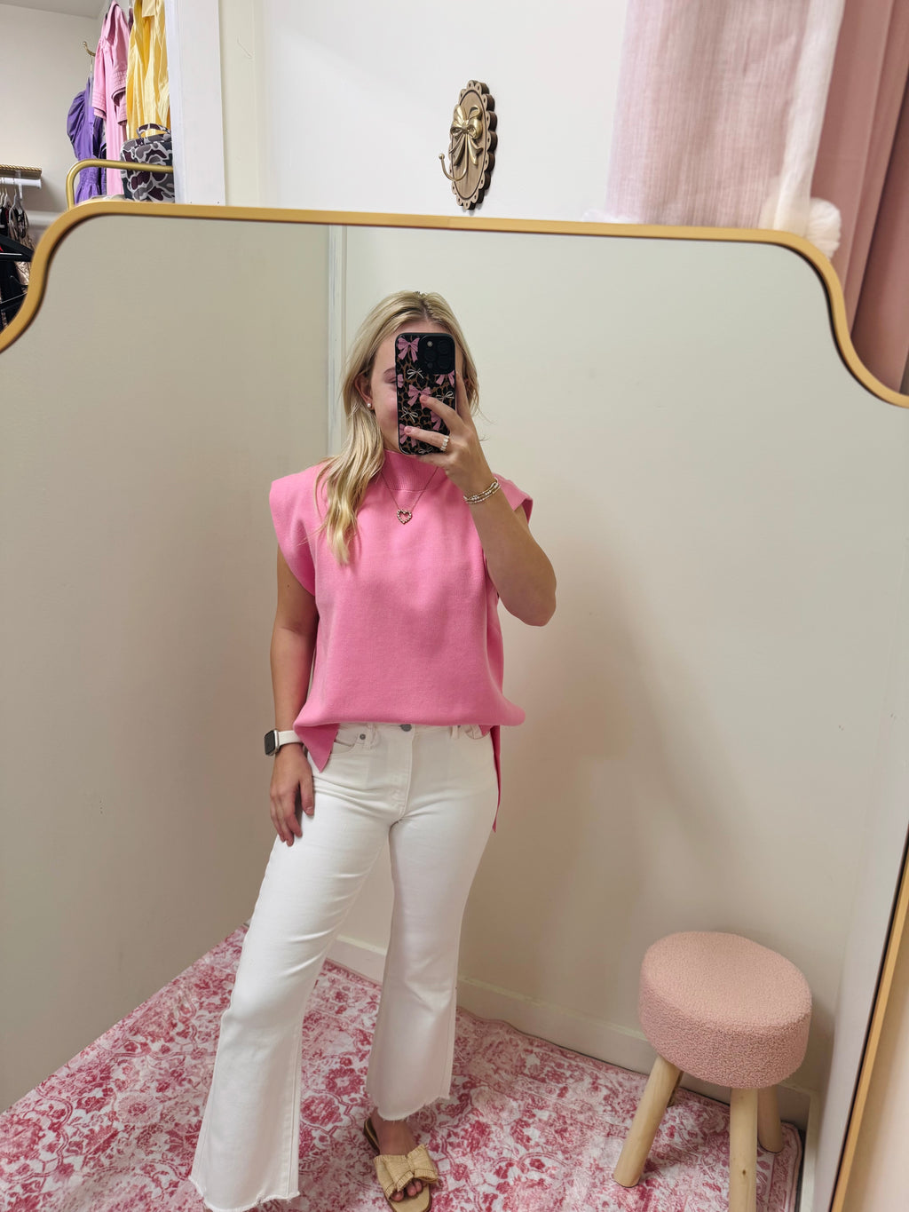 Light Pink Hi-lo Sweater