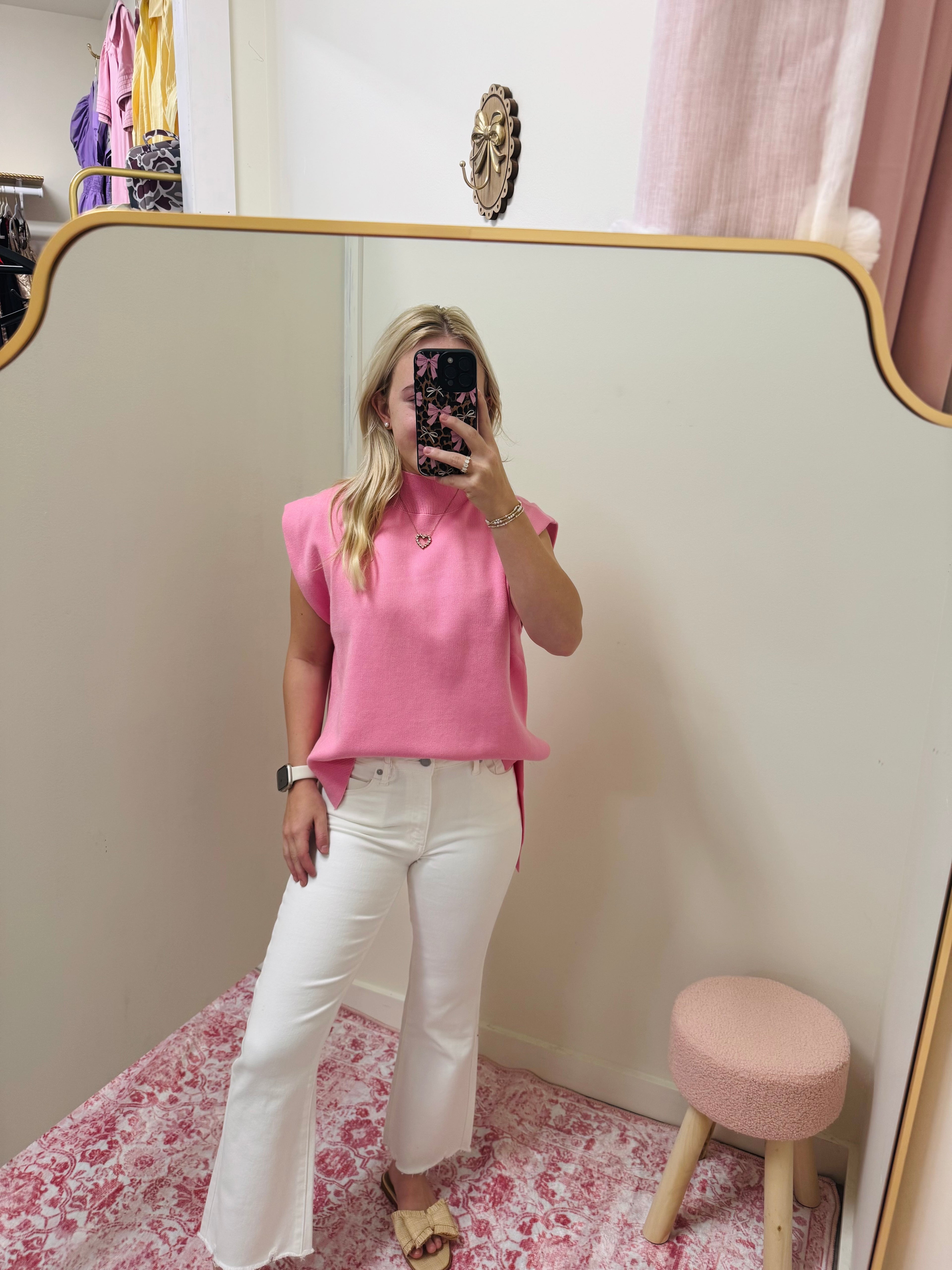 Light Pink Hi-lo Sweater