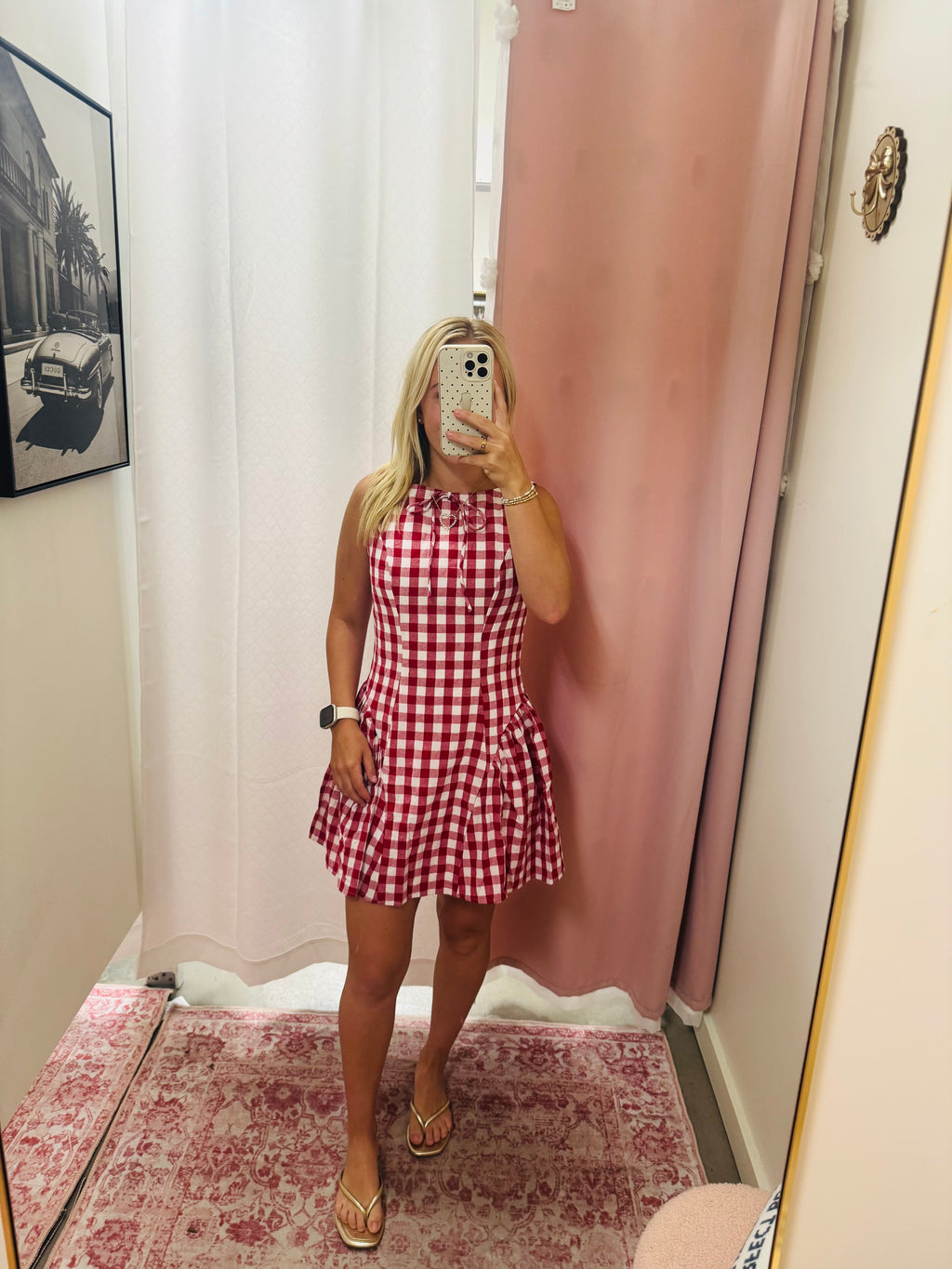 Fit and Flare Gingham Dress