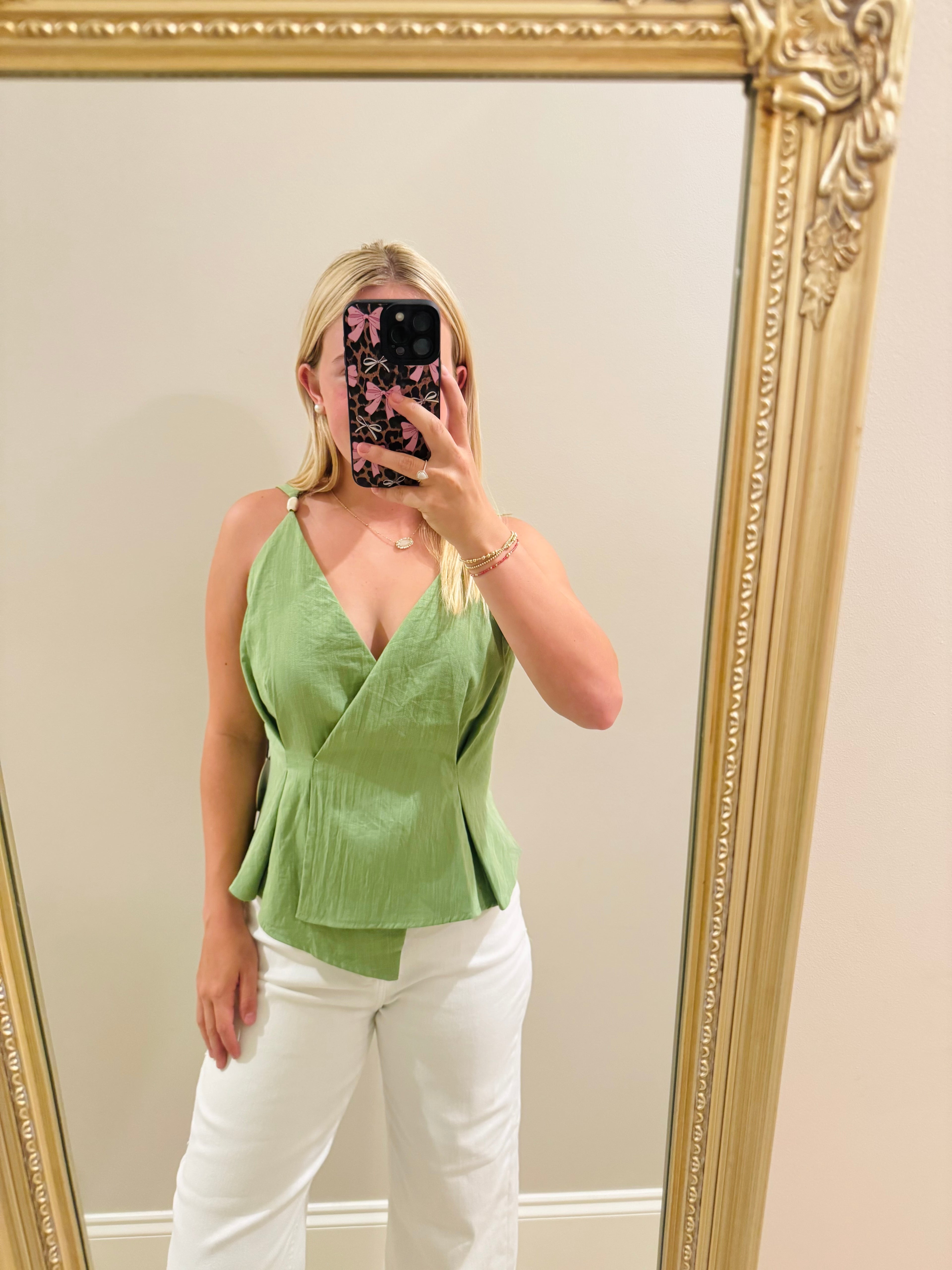 Asymmetrical Green Top