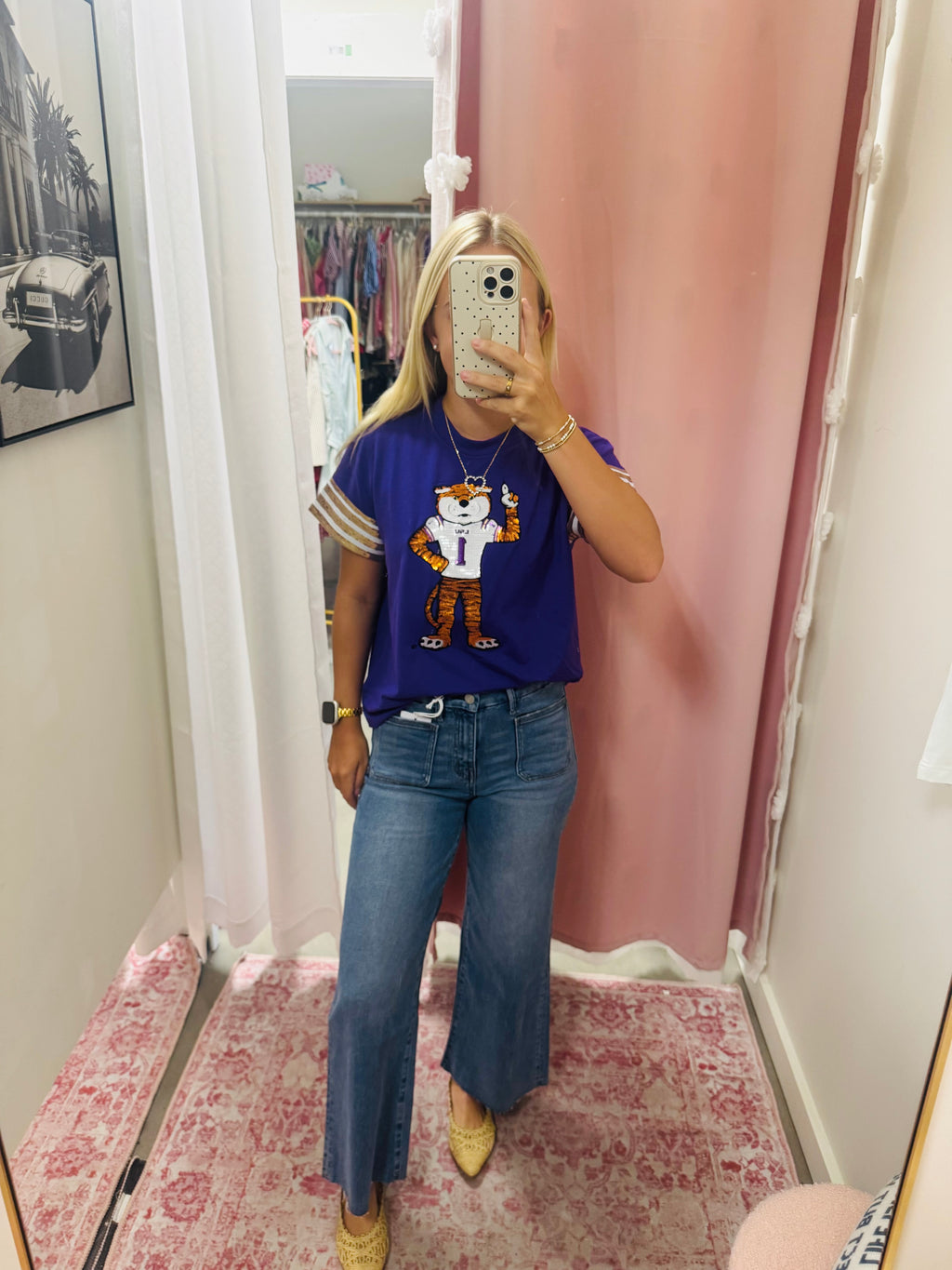 Front Pocket Wide Leg Jeans