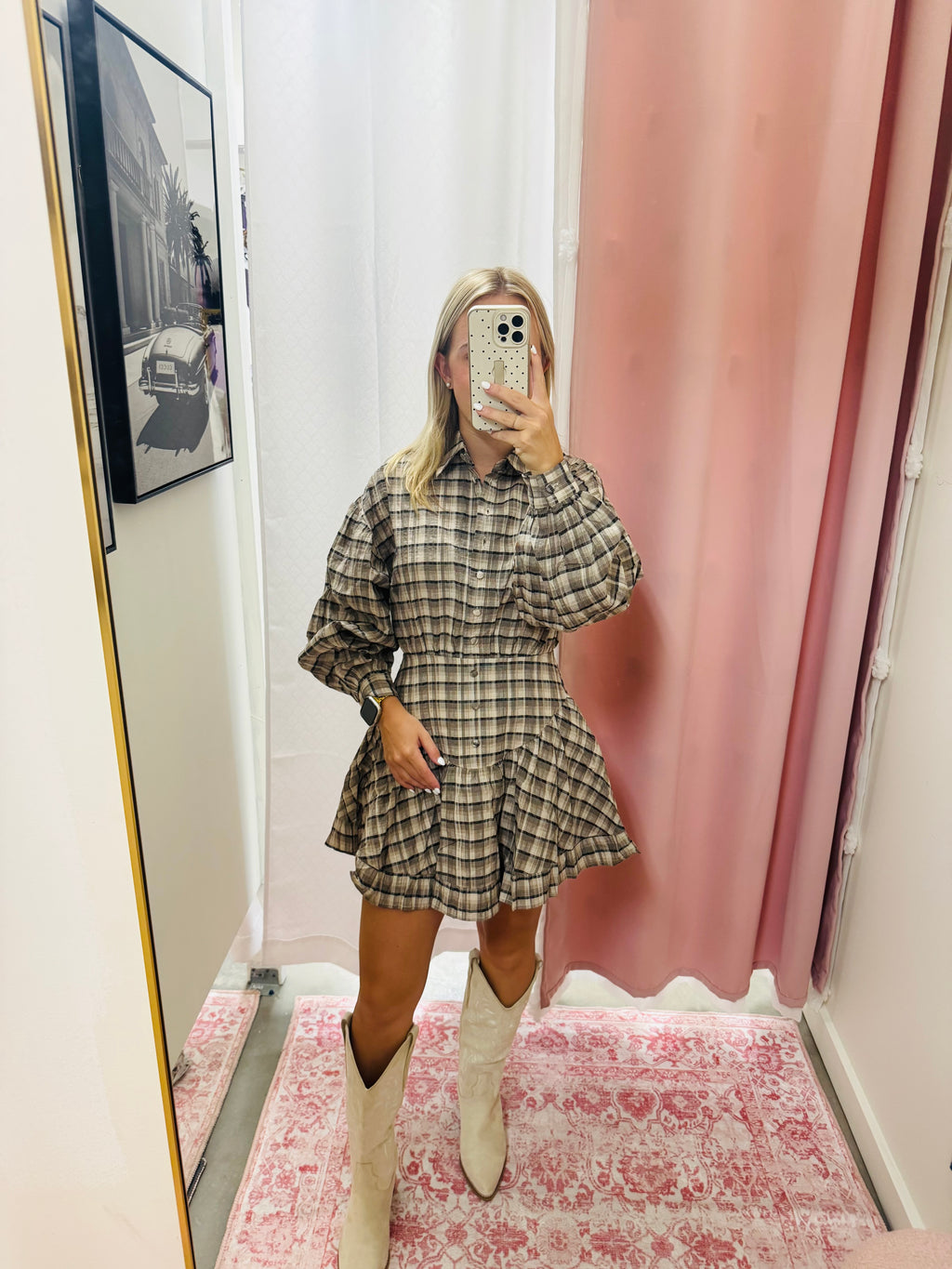 Long Sleeve Mocha Dress
