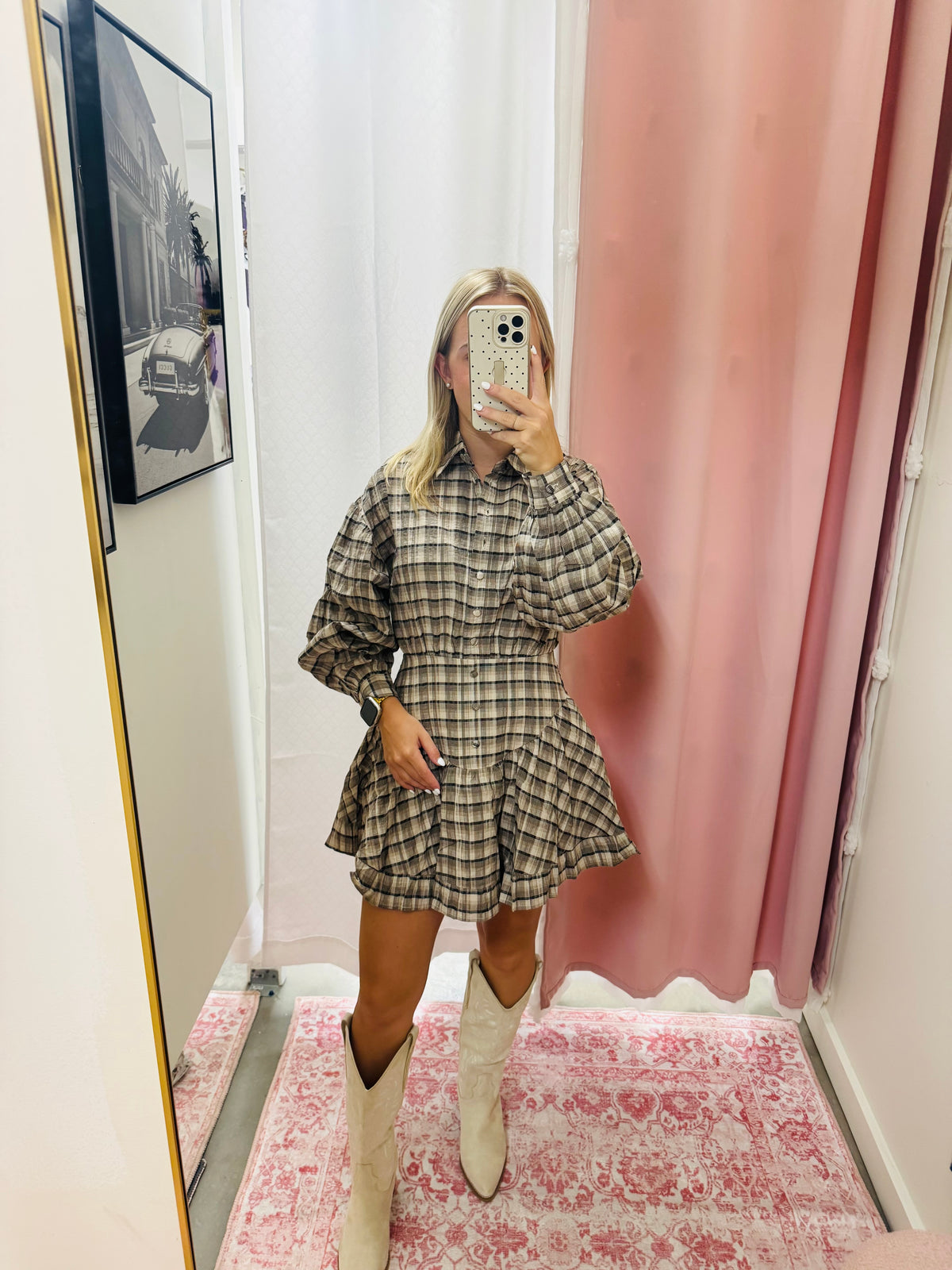 Long Sleeve Mocha Dress