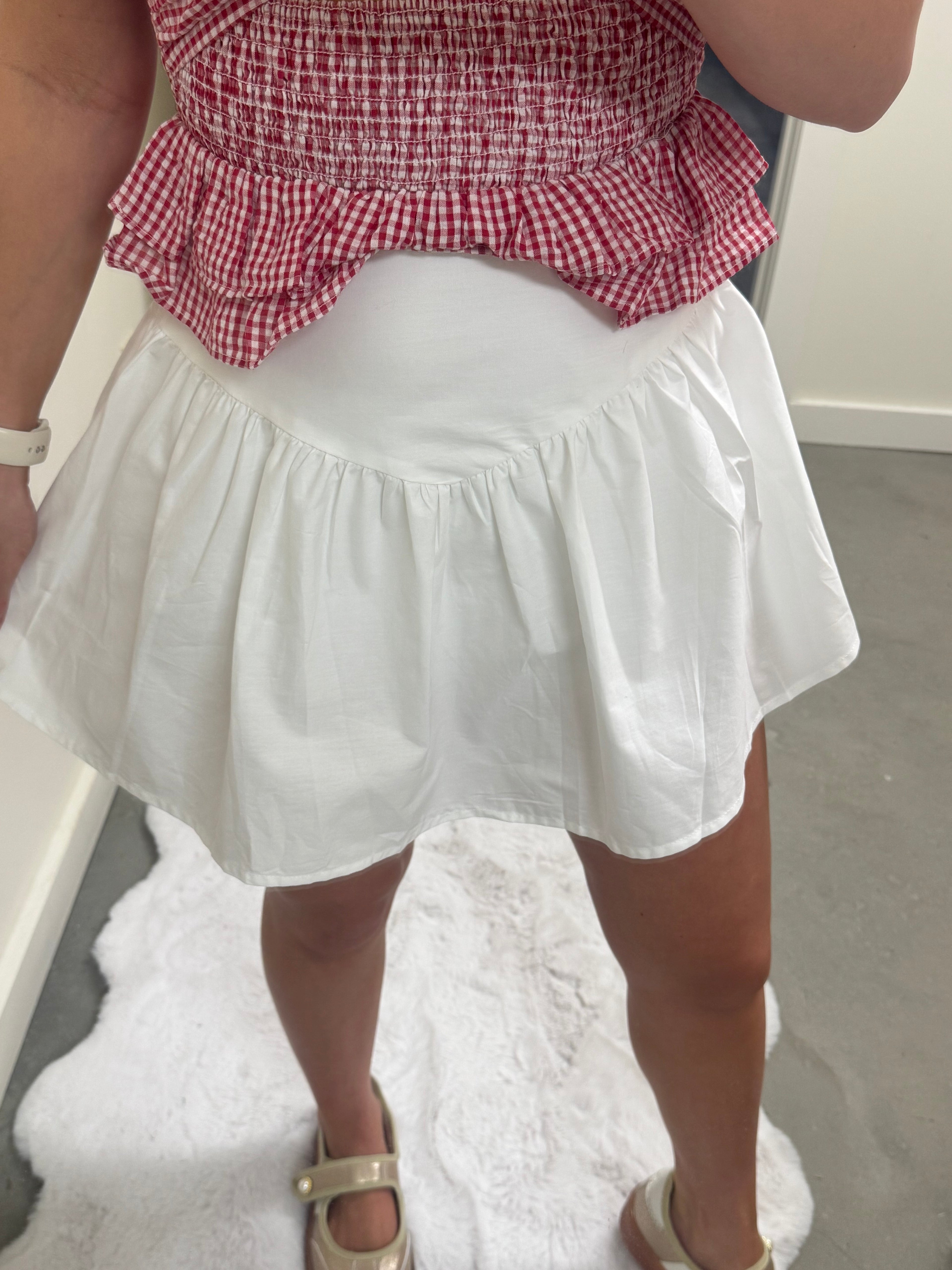 Off White Mini Skort
