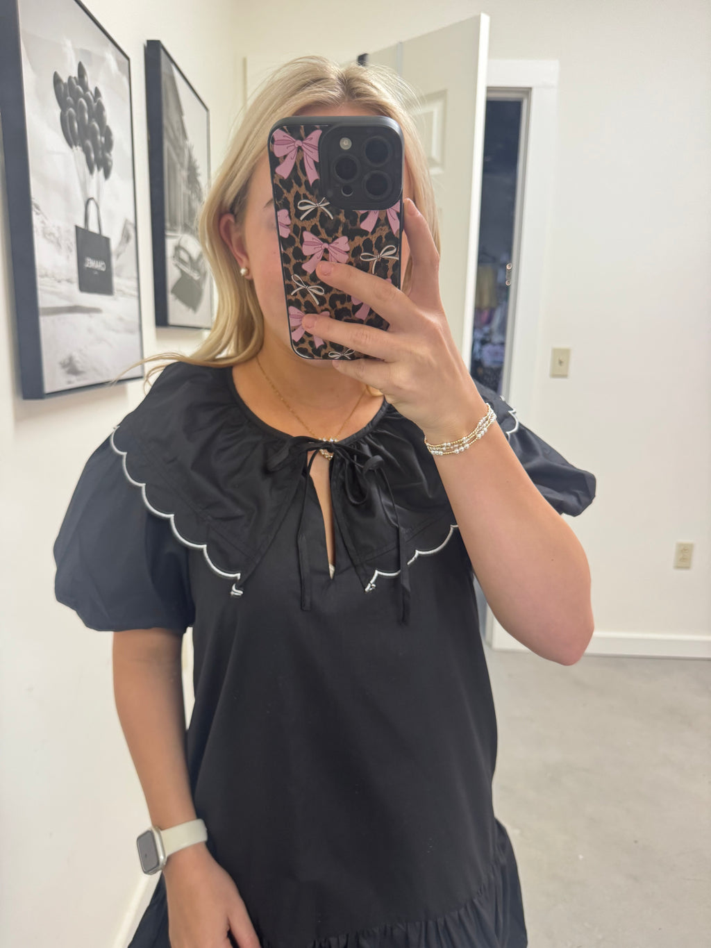 Black Scalloped Dress