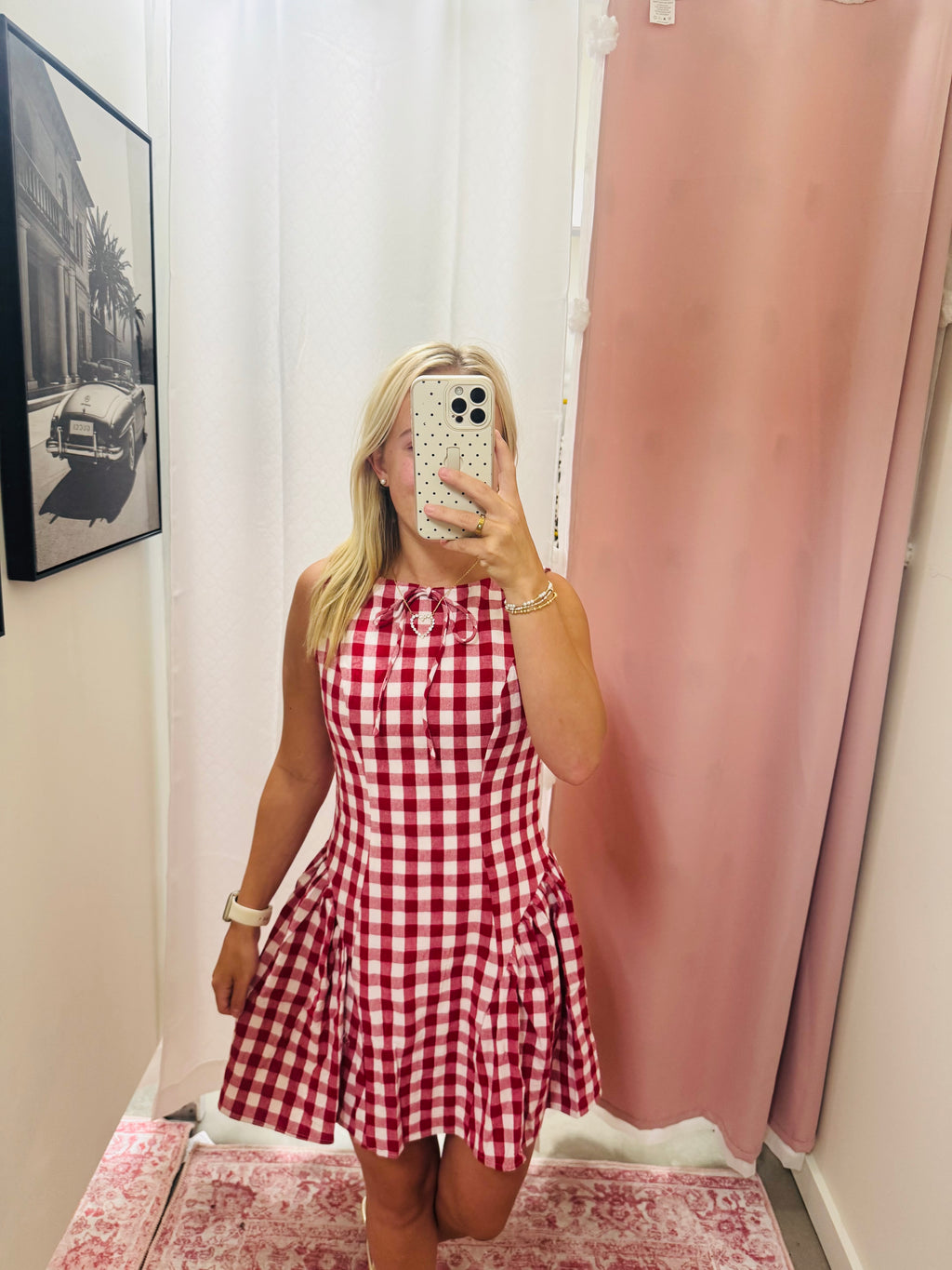 Fit and Flare Gingham Dress