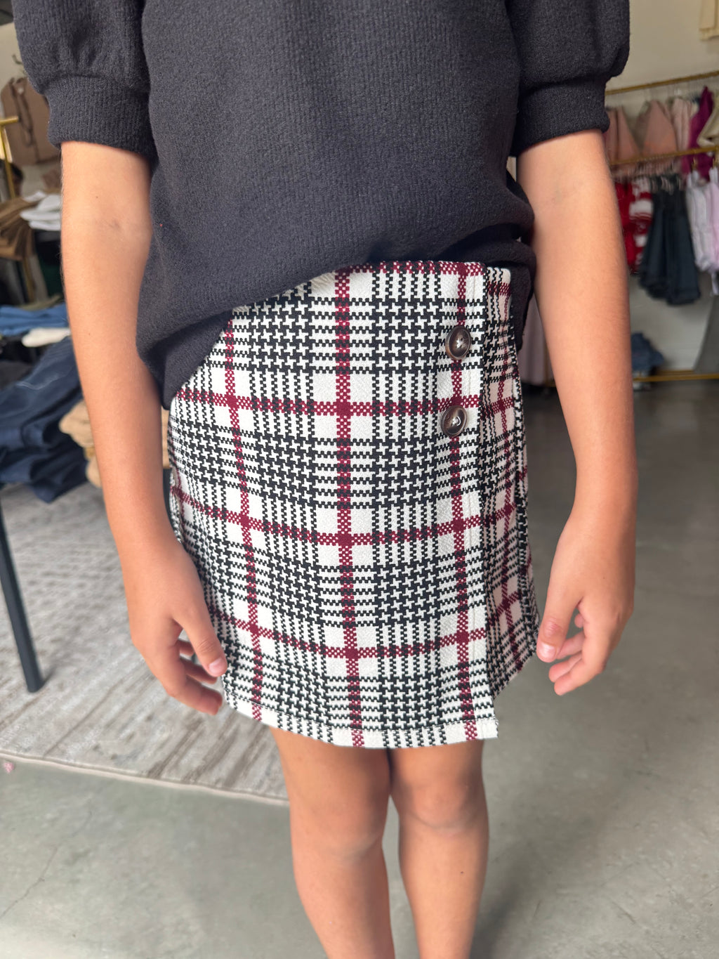 Tween Plaid Skort