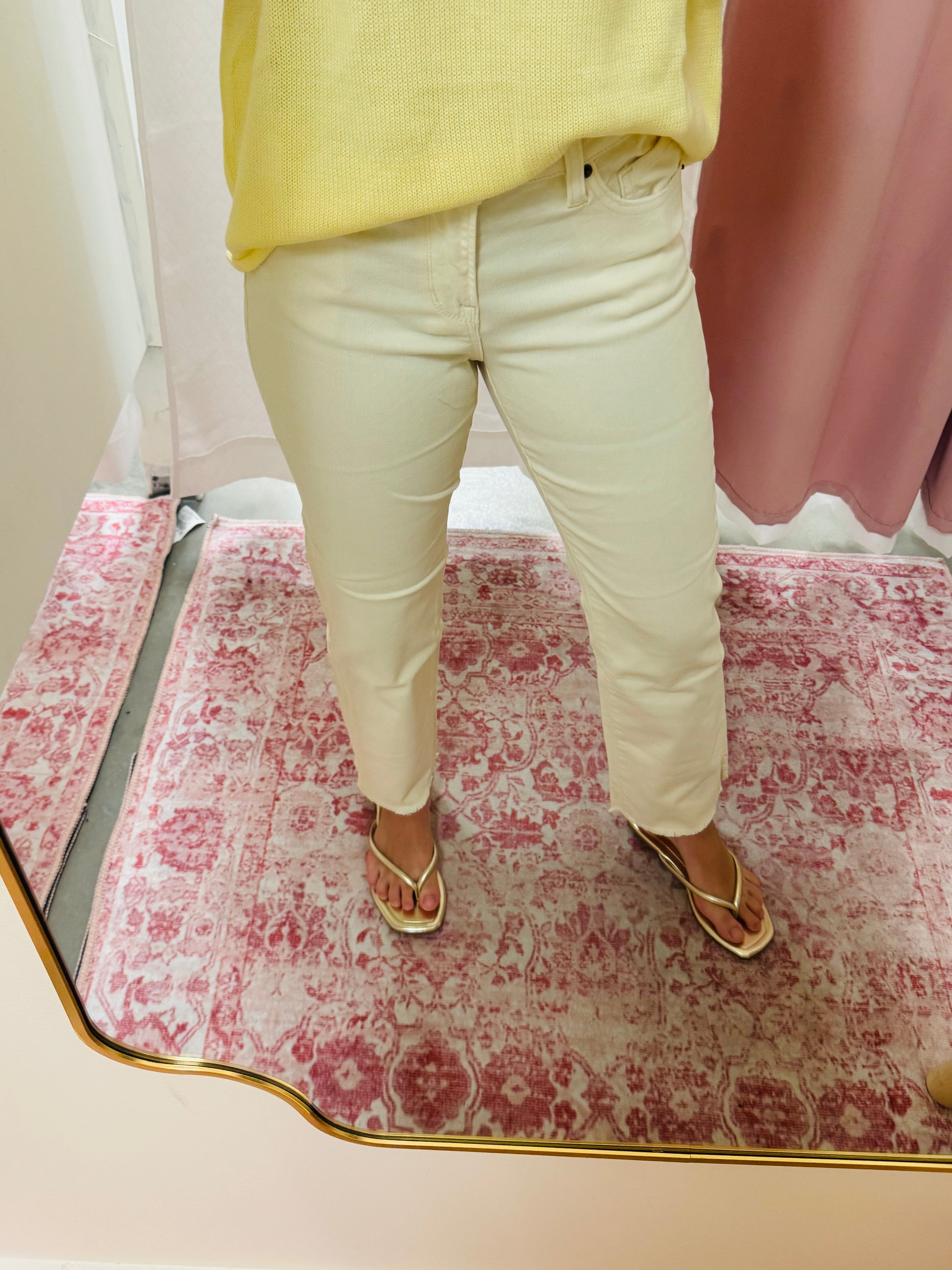 Ivory Straight Leg Jeans