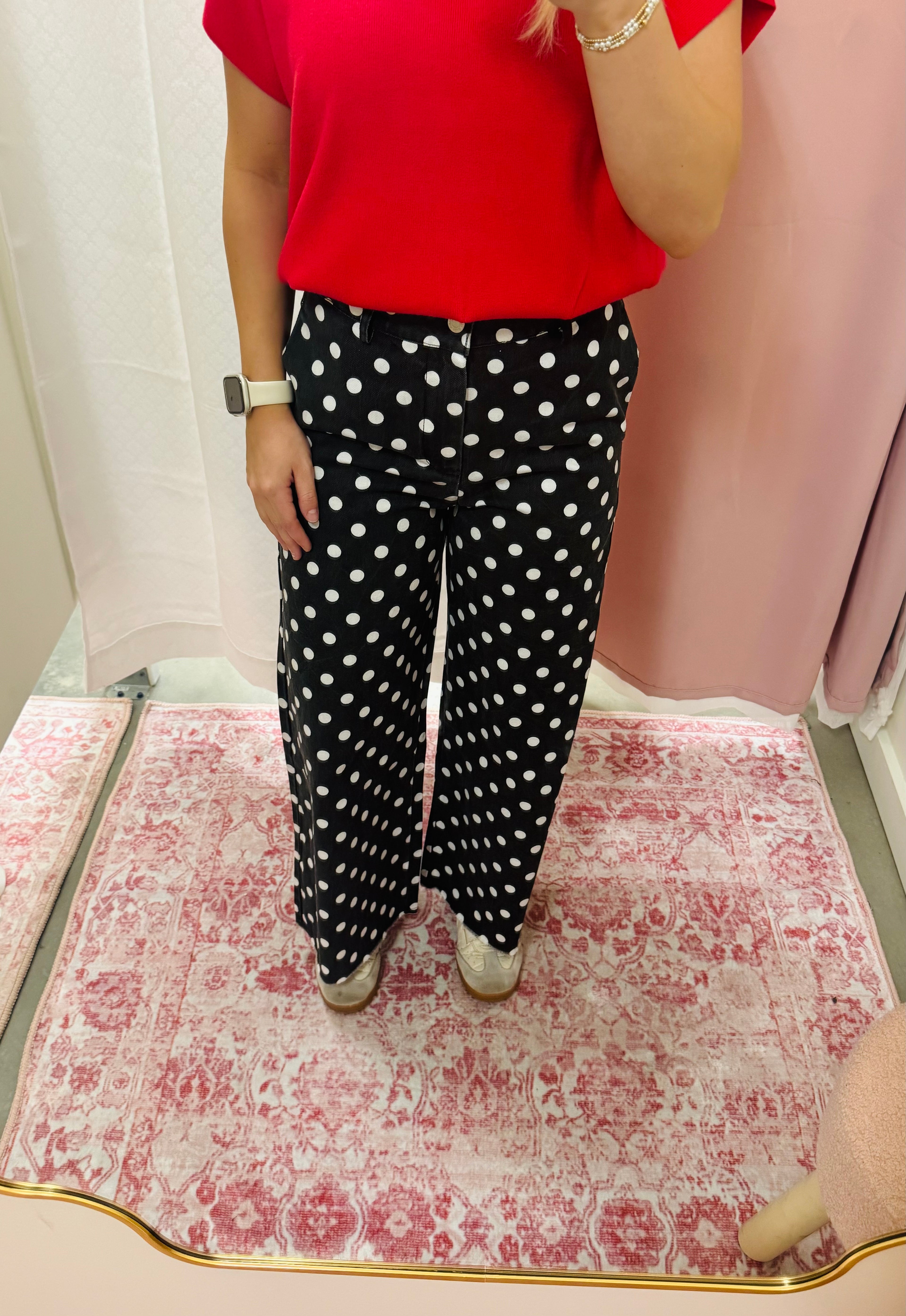 Black Polka Jeans