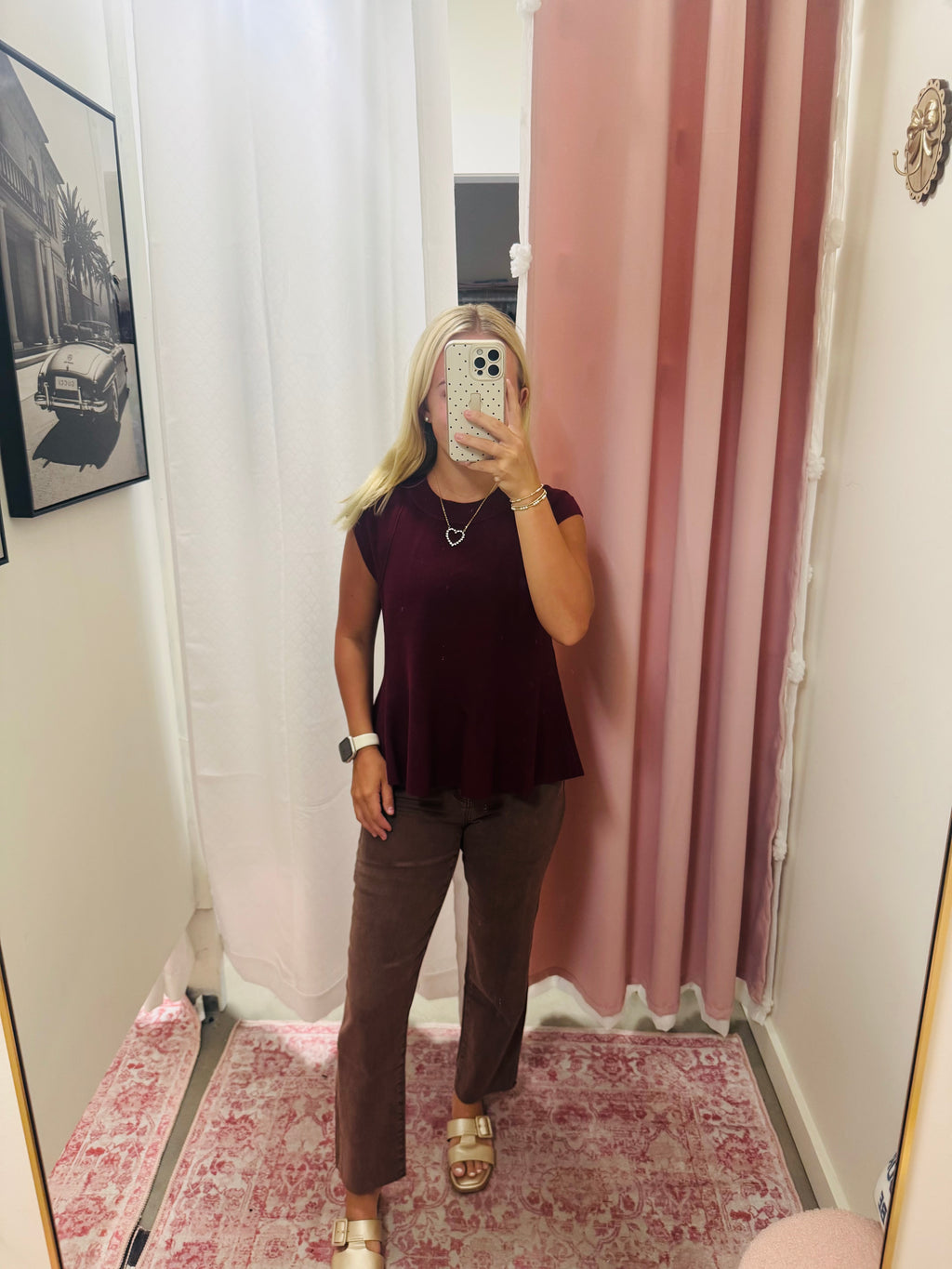 Deep Brown Straight Leg Jeans