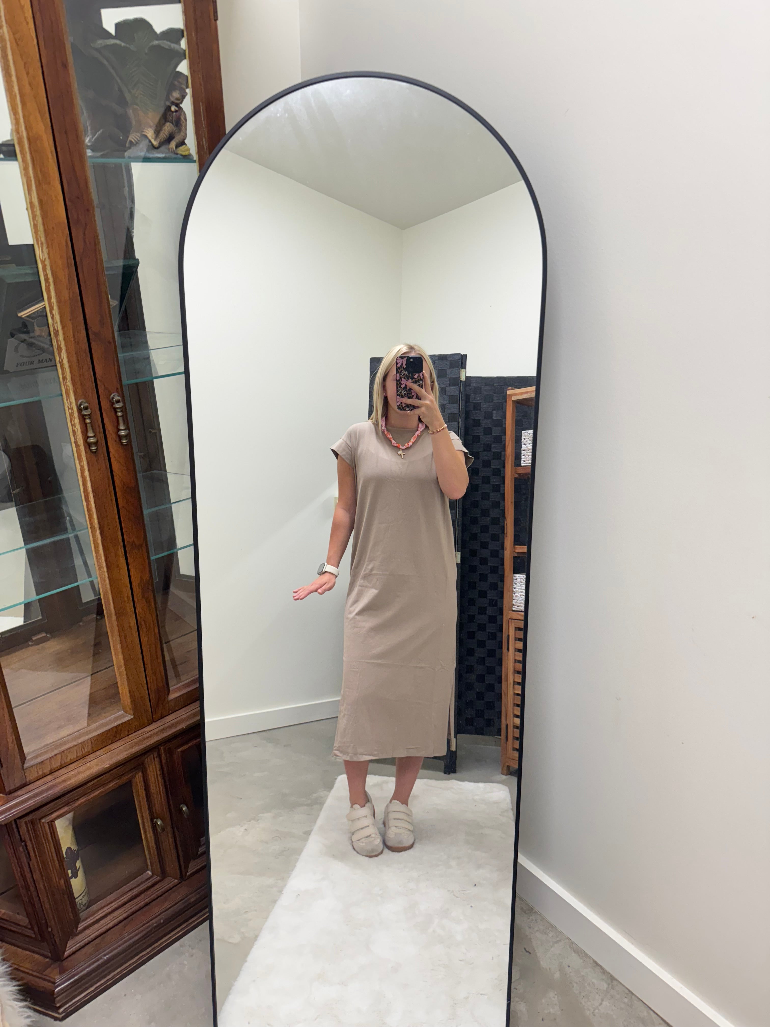 Taupe Maxi Cotton Dress