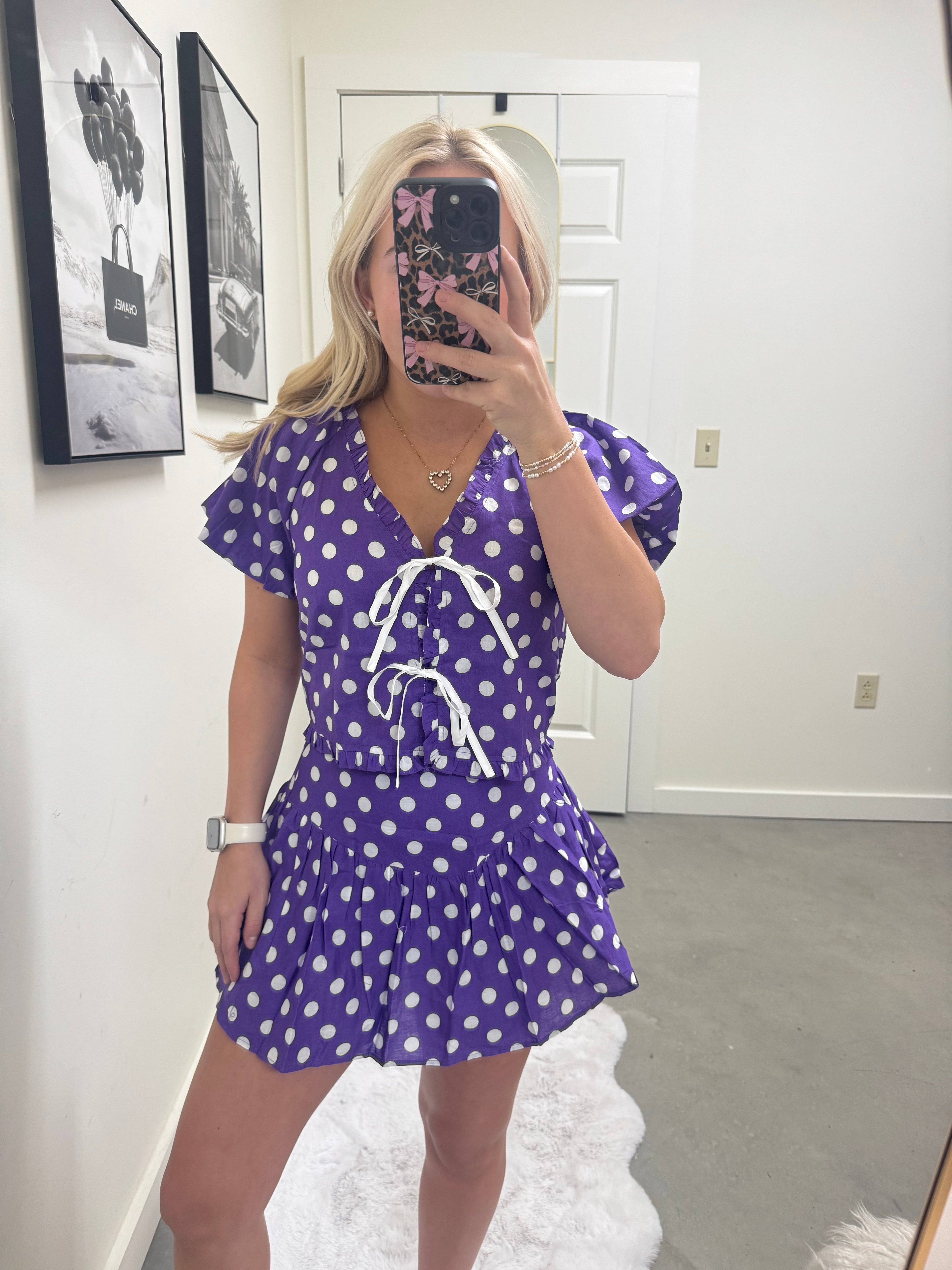Purple Polka Dot Skirt