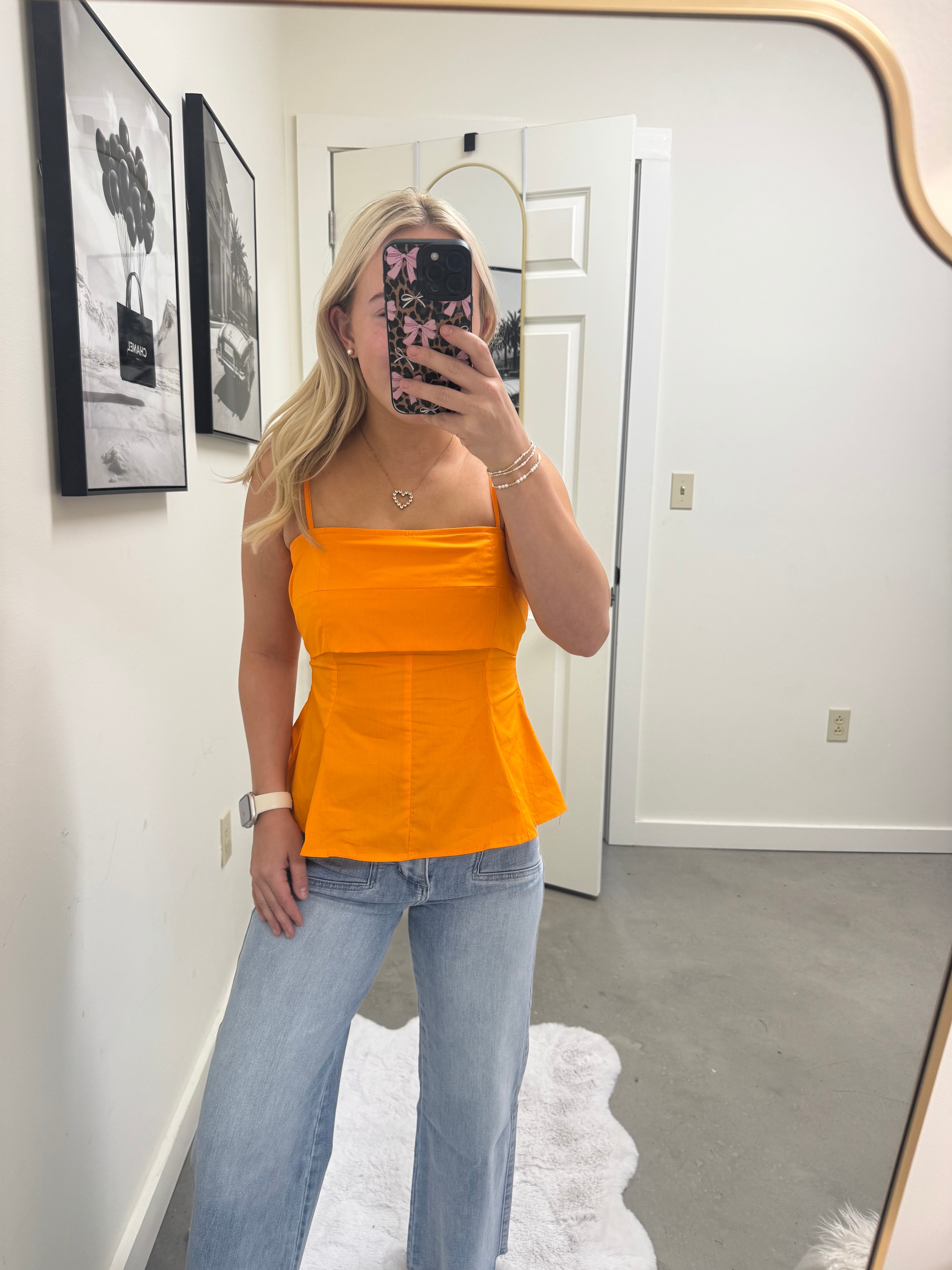 Sunkist Fit Flare Top