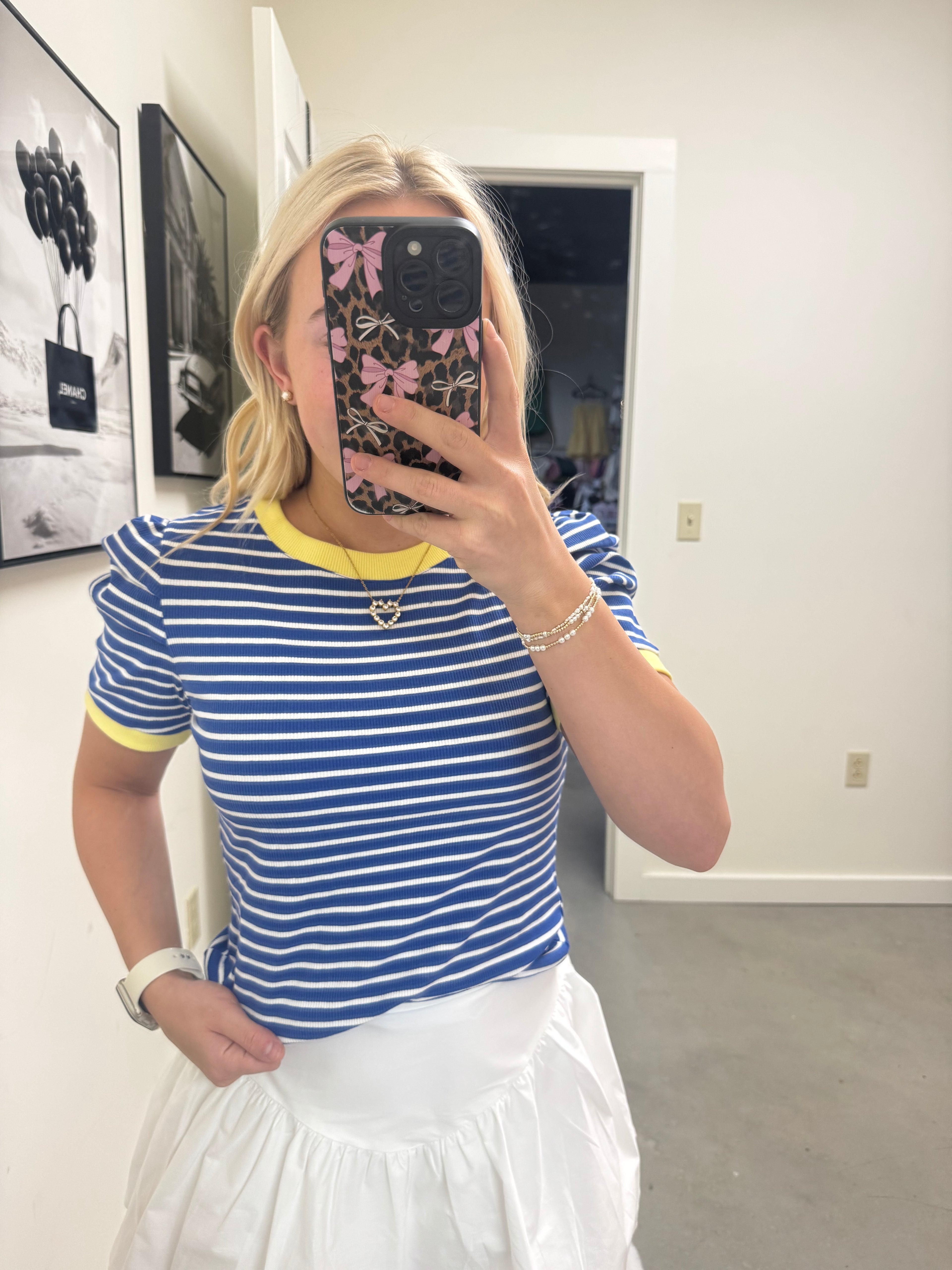 Neon Stripe Ribbed Top