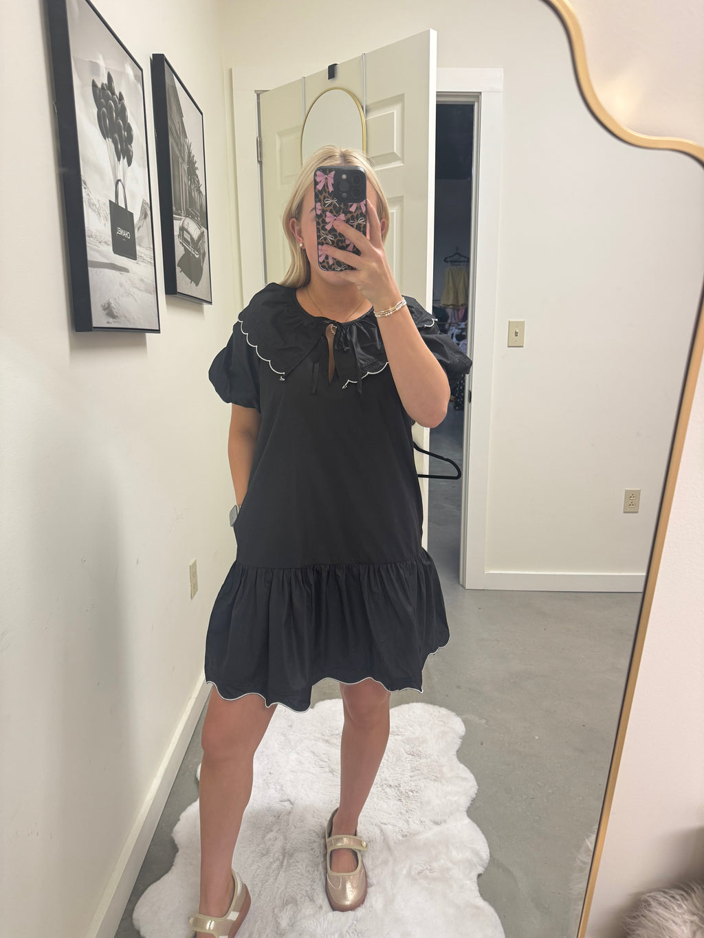 Black Scalloped Dress