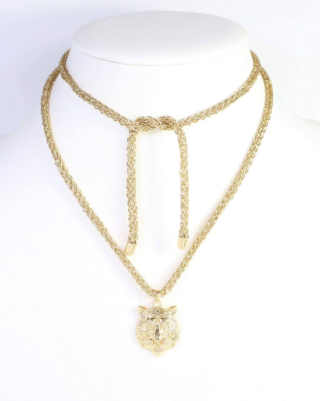 Cord Necklace Tiger Gold