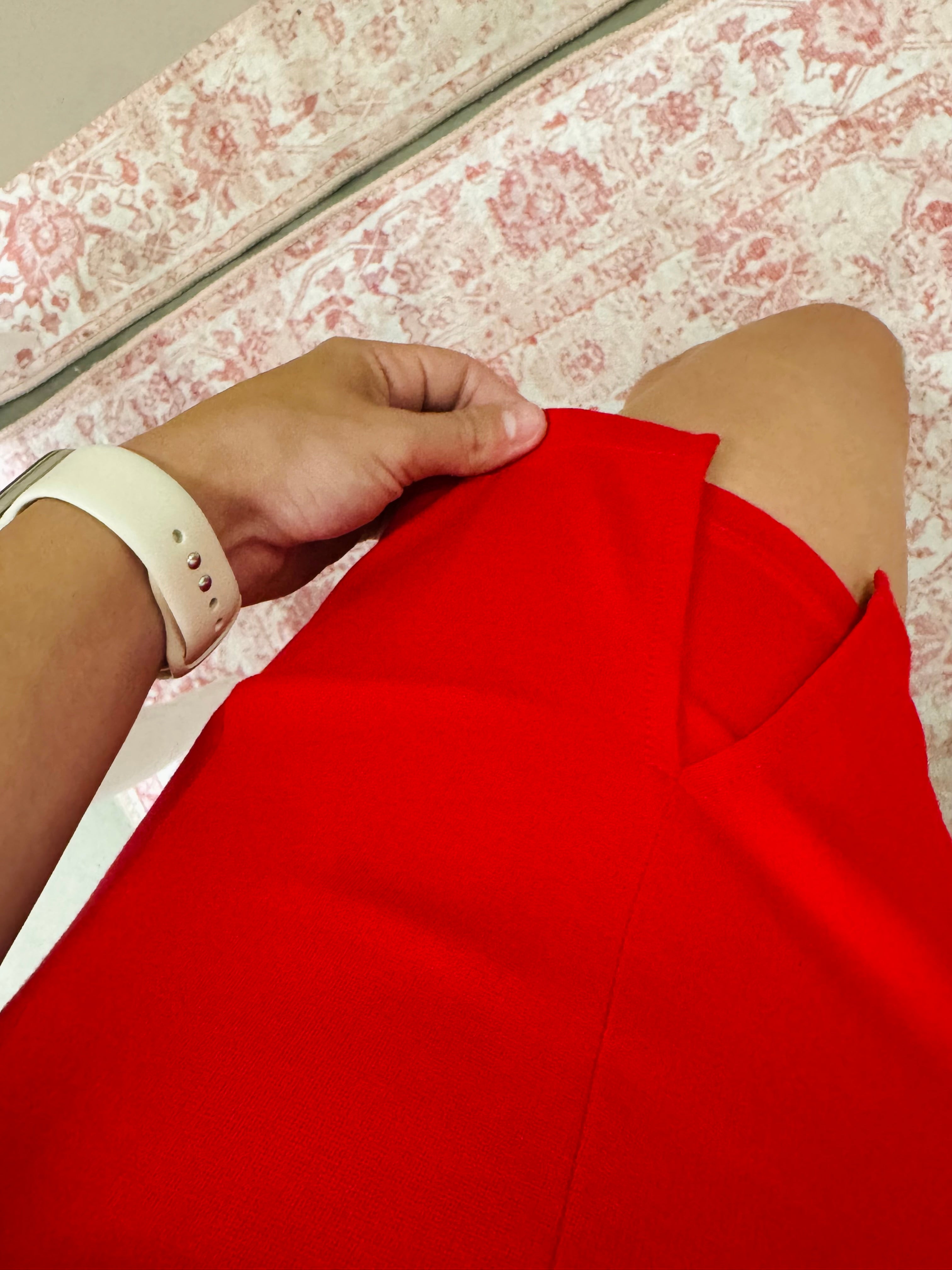 Red Soft Skort