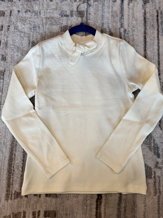Cream Neck Tie Top