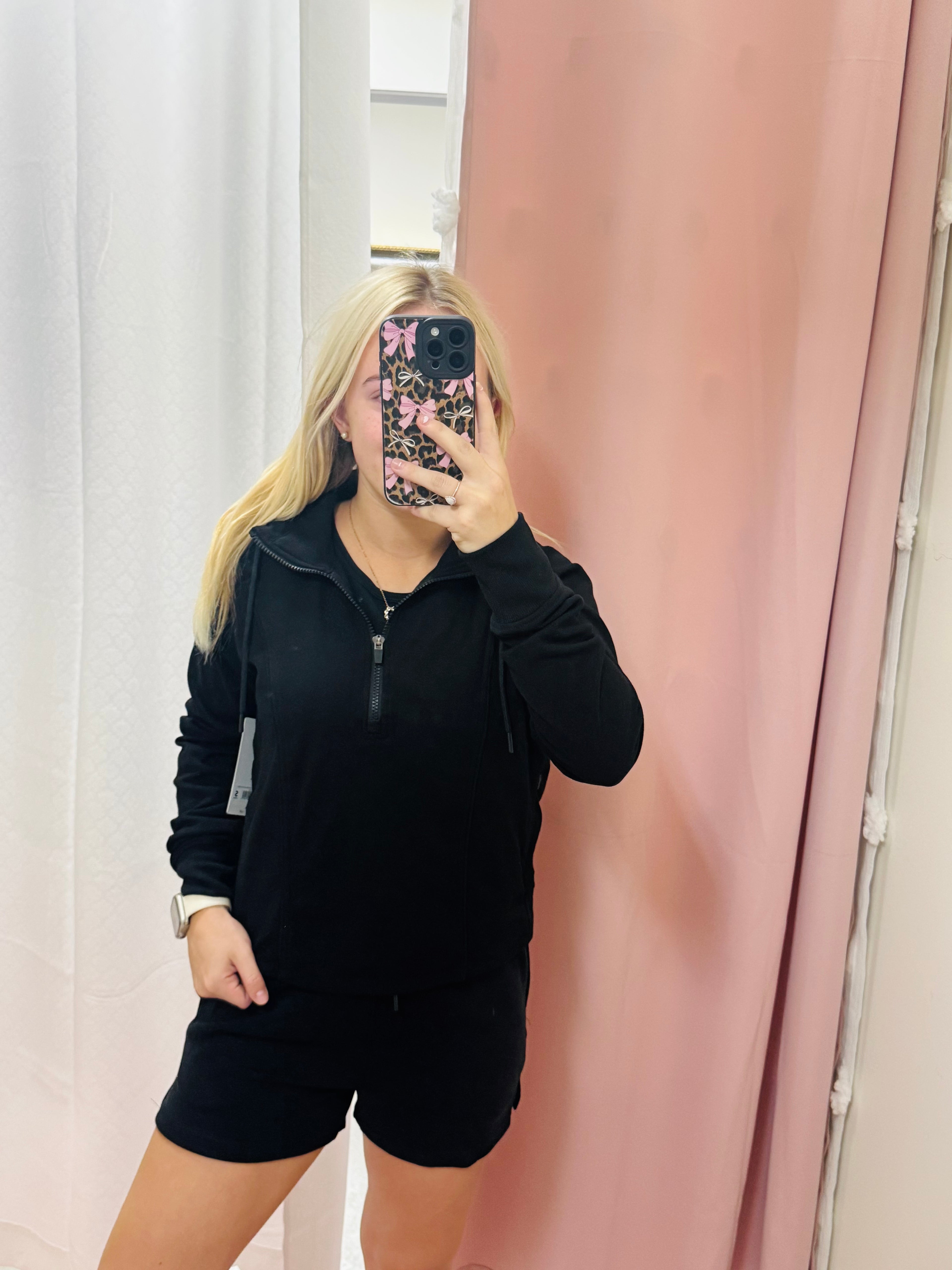 Black 1/4 Zip Sweatshirt