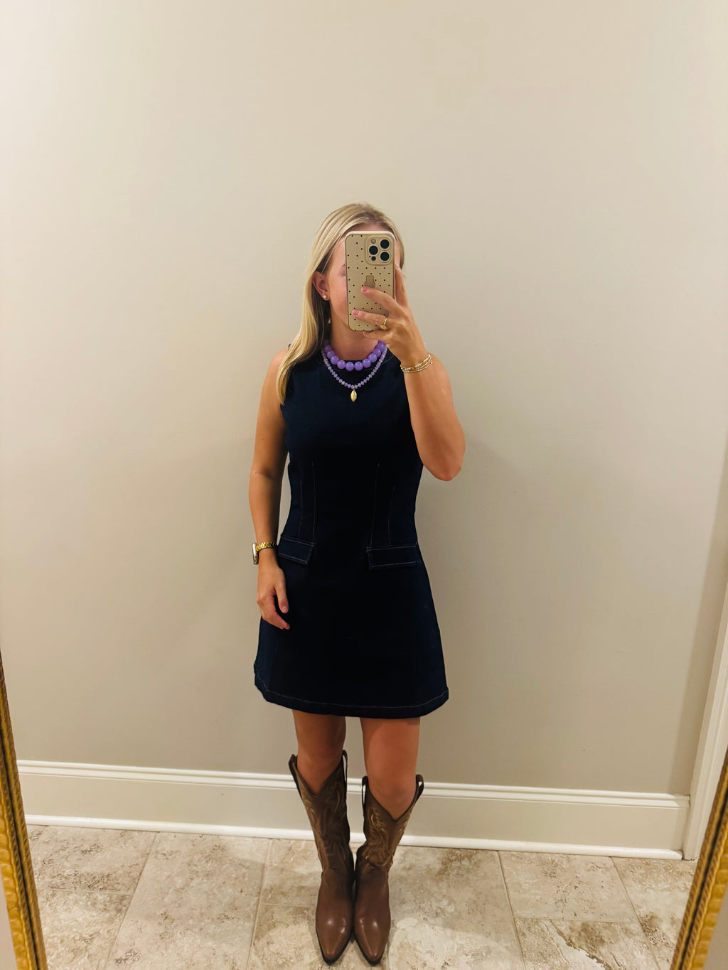 Dark Denim Mini Dress