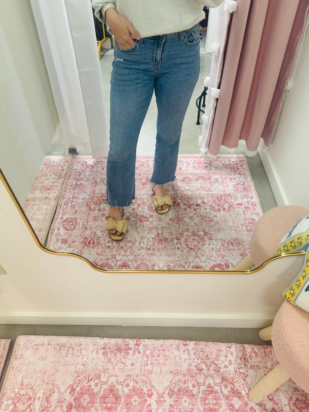 Medium Wash Kick Flare Jeans